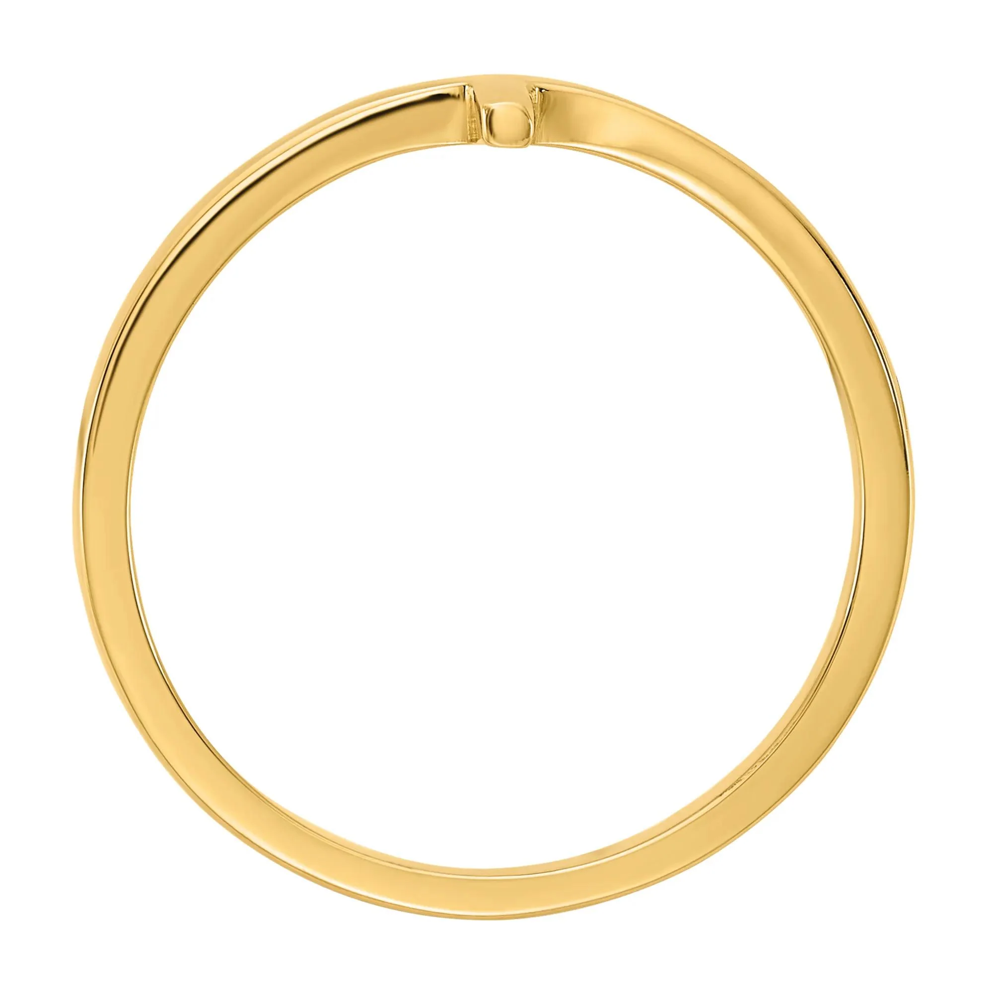 Sideways Cross Ring 14K Yellow Gold Size 9.5 - Image 2