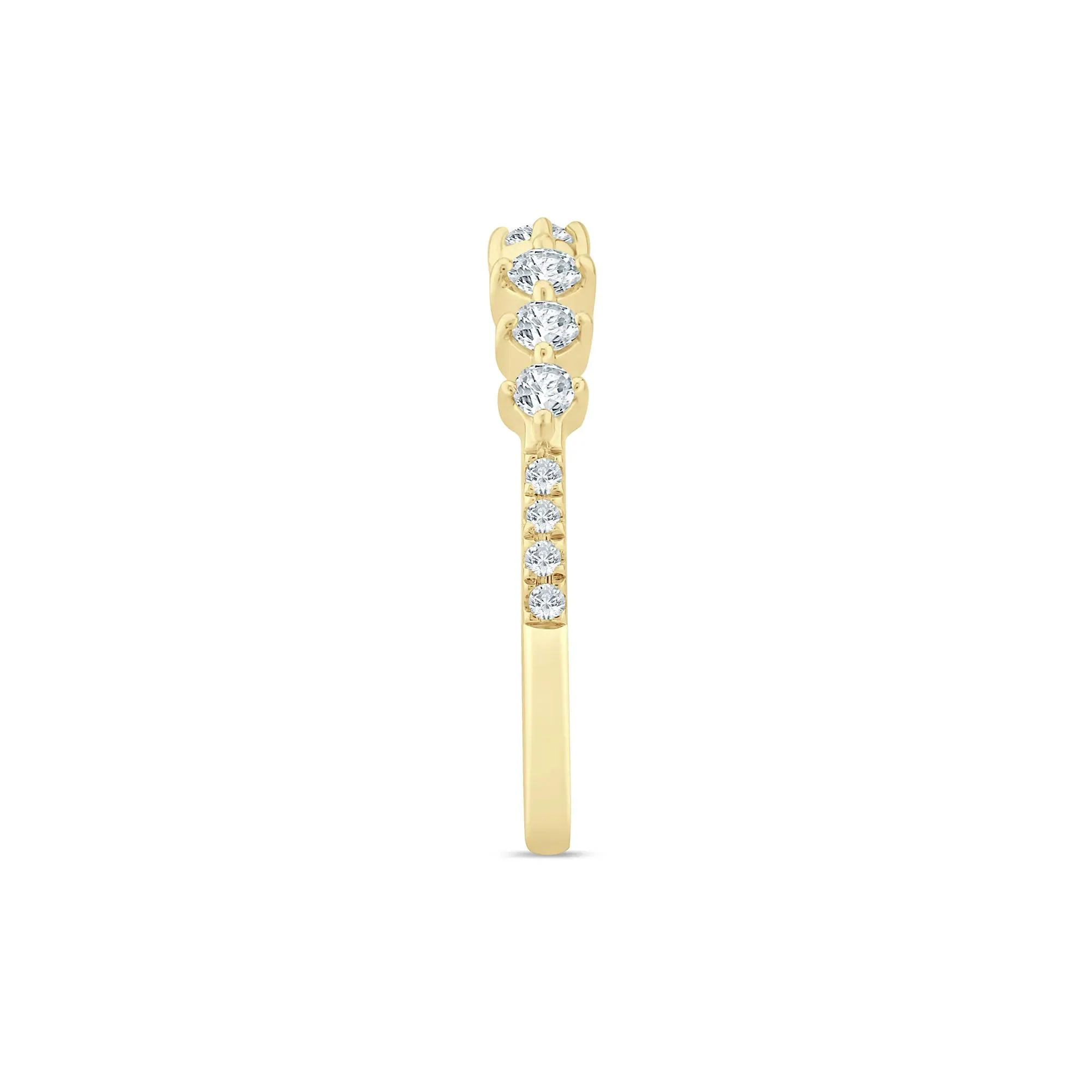 1/3 CT. Tw. Lab Grown Diamond Open Band Ring 14K Yellow Gold Size 6 1.5mm - Image 3