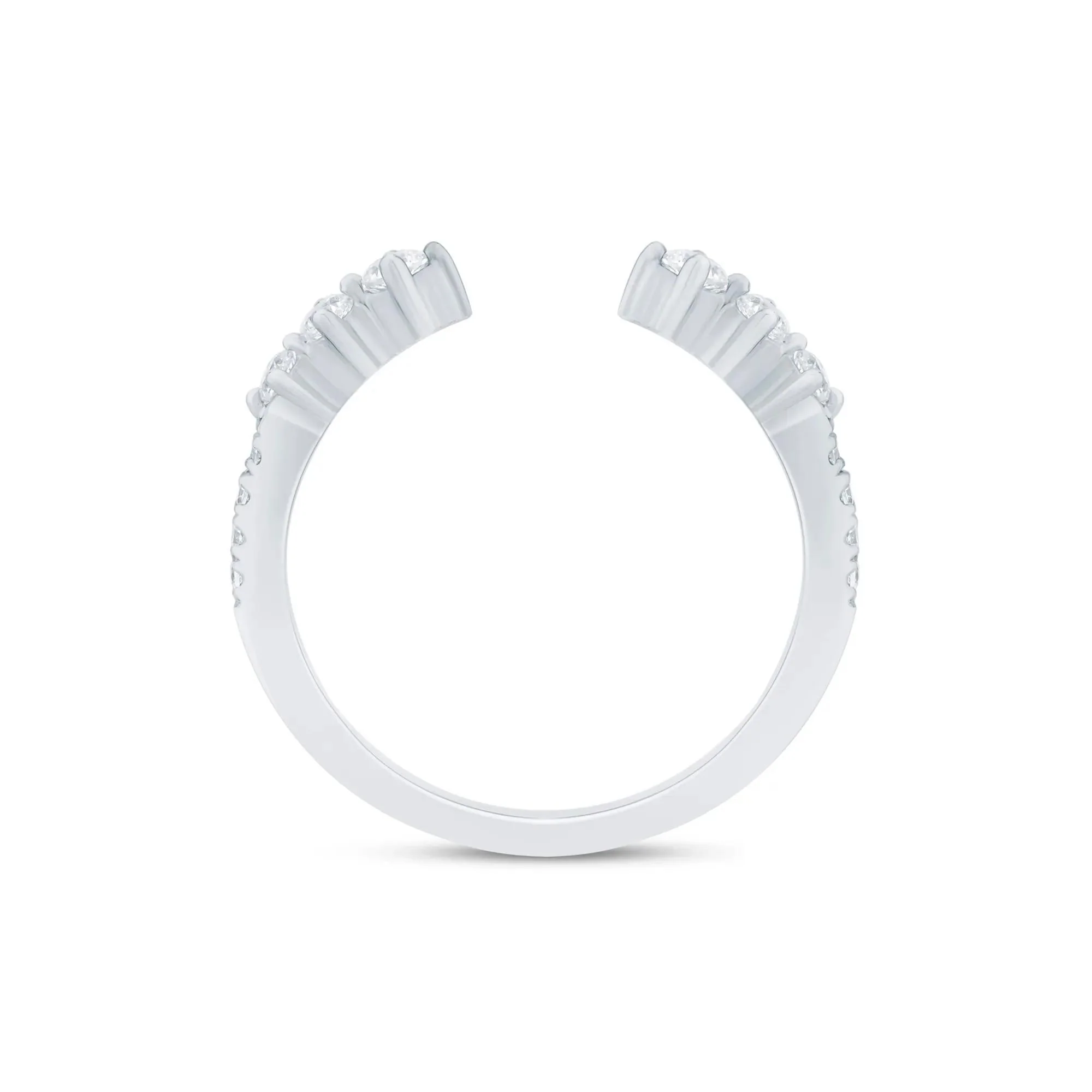 1/3 CT. Tw. Lab Grown Diamond Open Band Ring 14K White Gold Size 6 1.5mm - Image 2