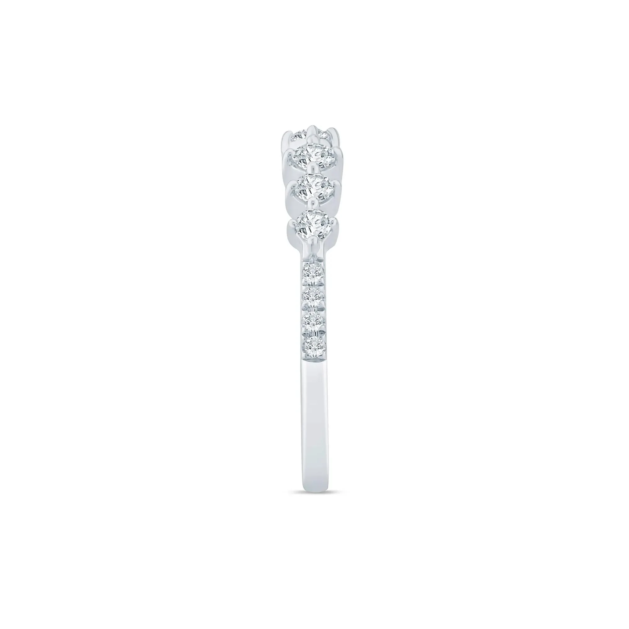 1/3 CT. Tw. Lab Grown Diamond Open Band Ring 14K White Gold Size 6 1.5mm - Image 3