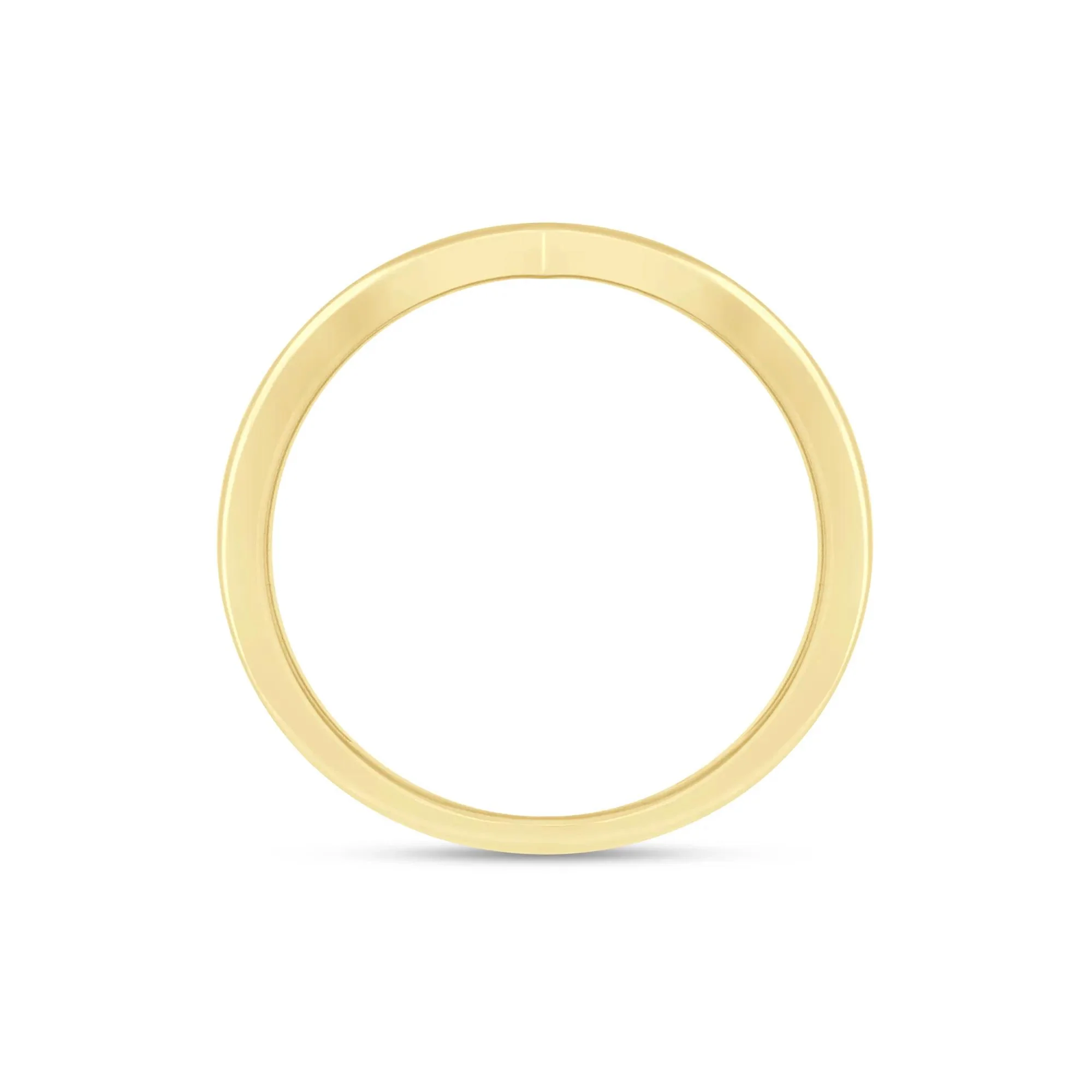 1/5 CT. Tw. Lab Grown Diamond Chevron Anniversary Band Ring 14K Yellow Gold Size 6.5 3.5mm - Image 2