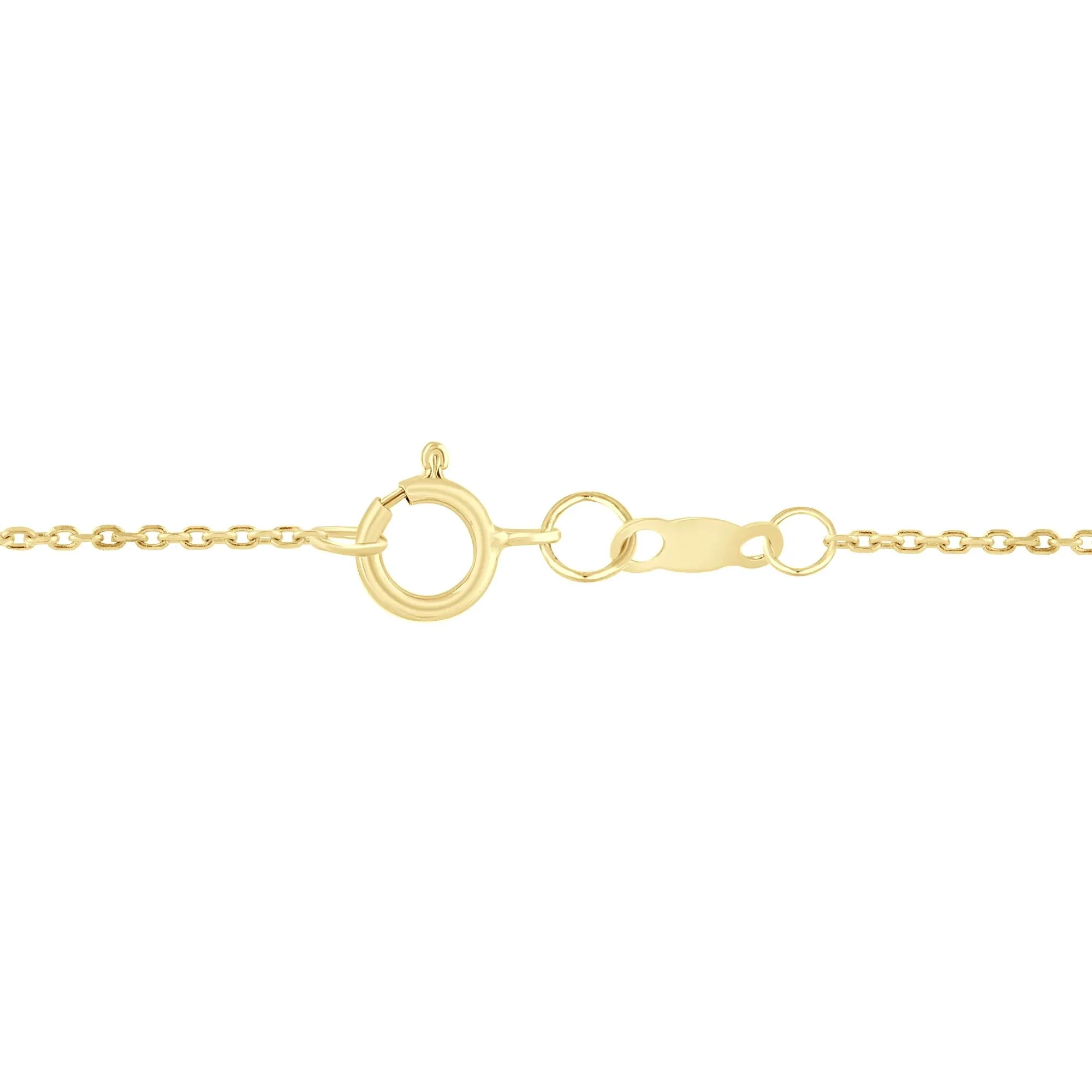 5/8 CT. Tw. Lab Grown Blue and White Diamond Drop Pendant Necklace 14K Yellow Gold Size 18" - Image 3