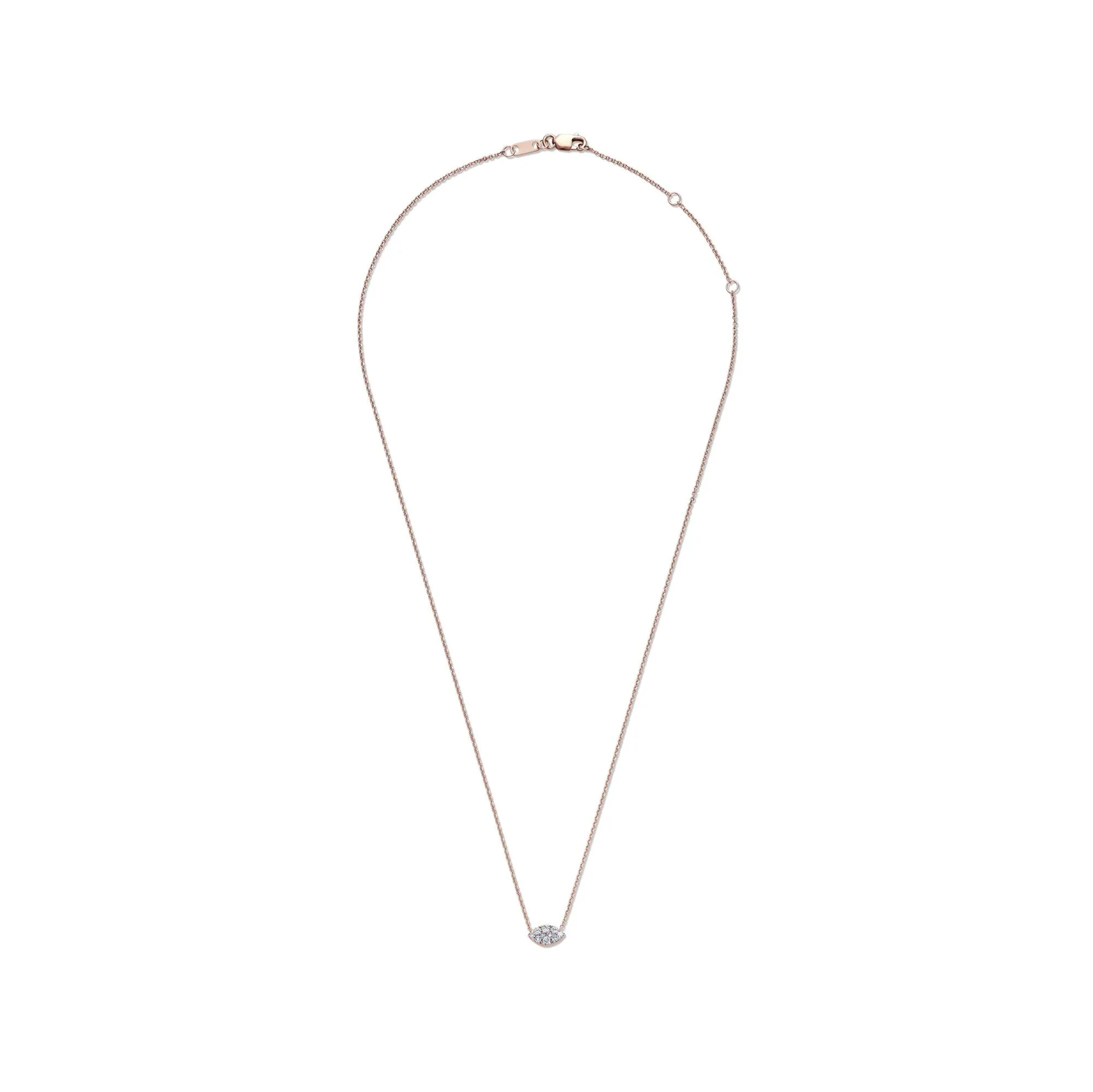 1/4 CT. Tw. Diamond Pendant Necklace 10K Rose Gold Size 18" - Image 2