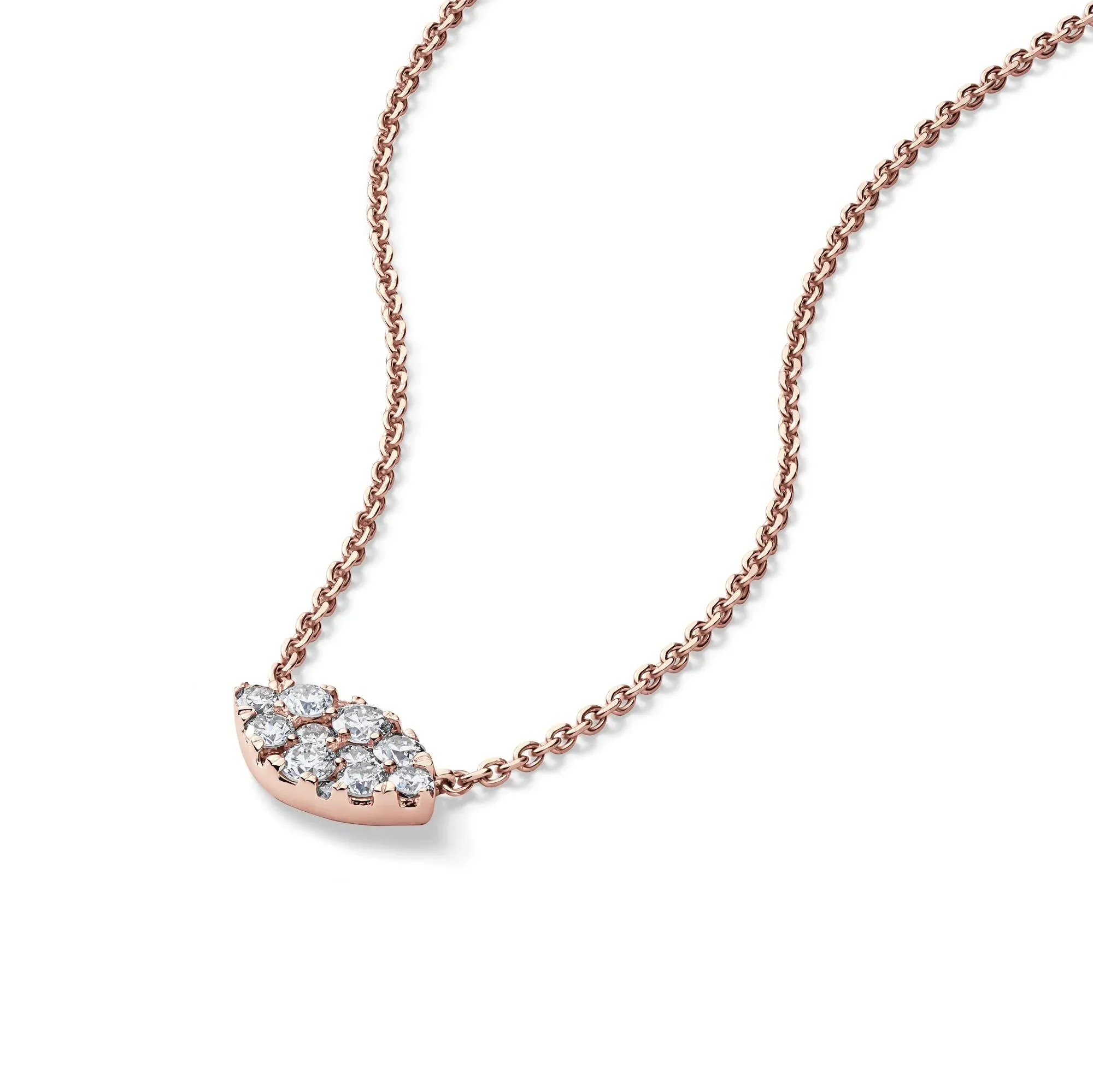 1/4 CT. Tw. Diamond Pendant Necklace 10K Rose Gold Size 18" - Image 4