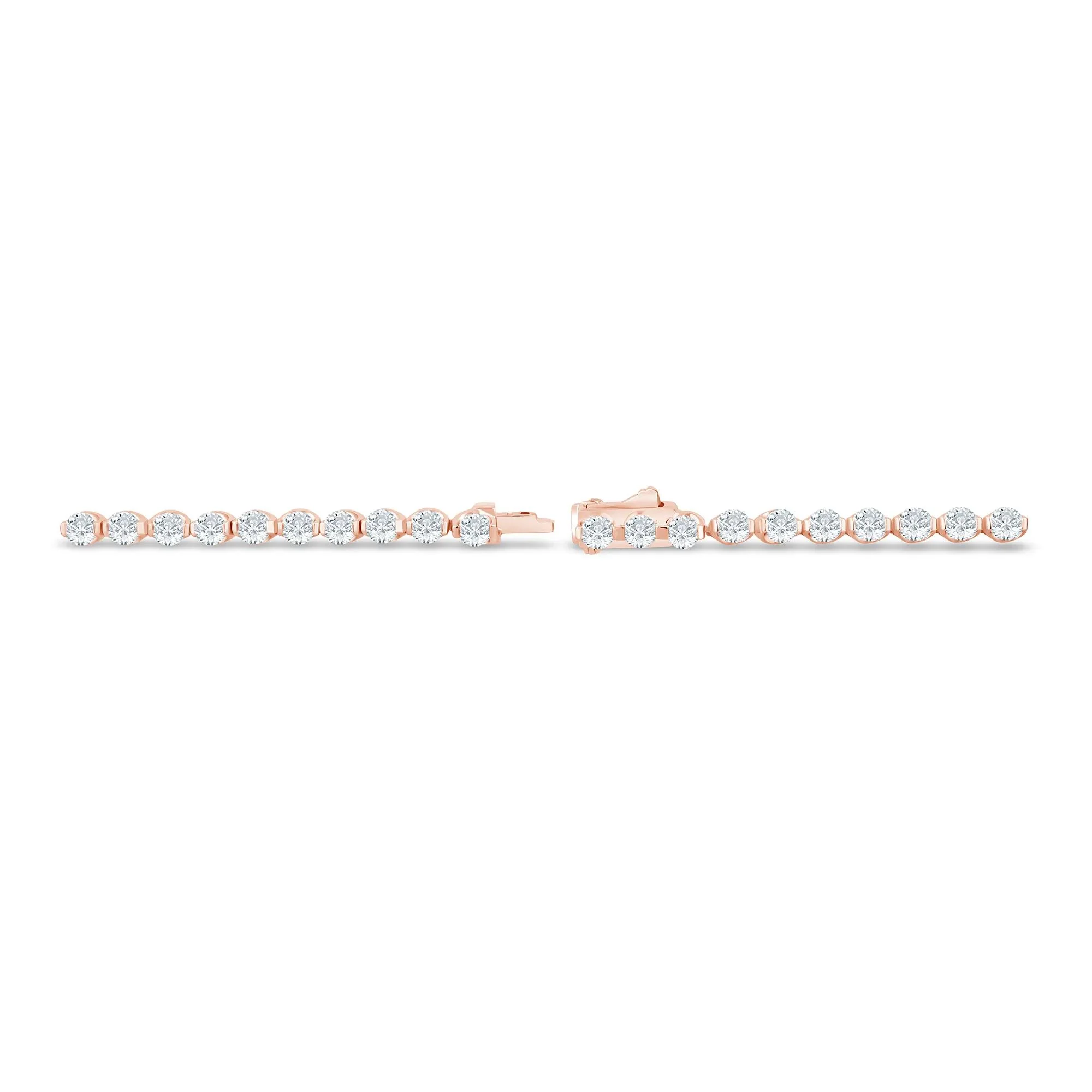 5 CT. Tw. Lab Grown Diamond Tennis Bracelet 14K Rose Gold Size 3.00mm - Image 2