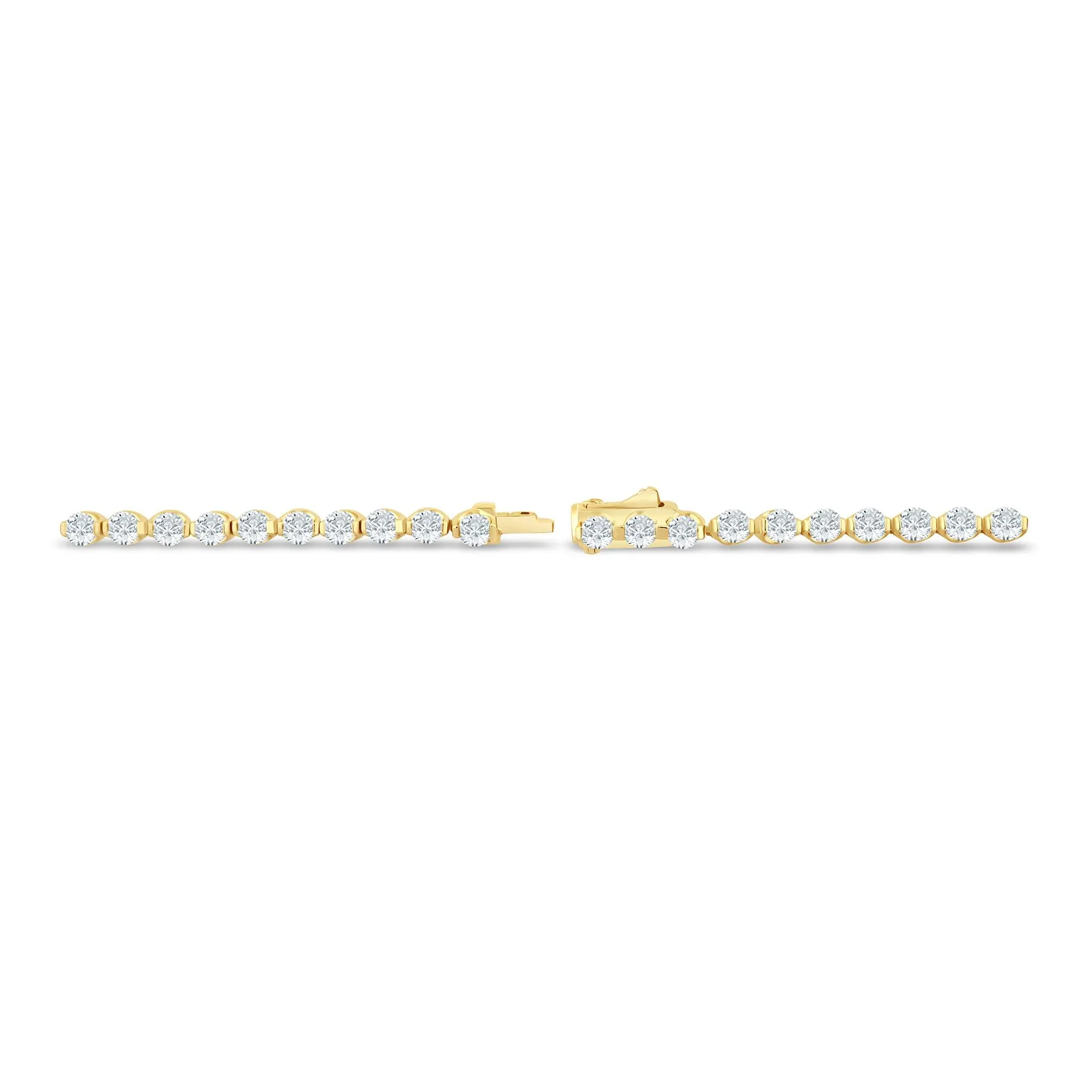 5 CT. Tw. Lab Grown Diamond Tennis Bracelet 14K Yellow Gold Size 3.00mm - Image 2