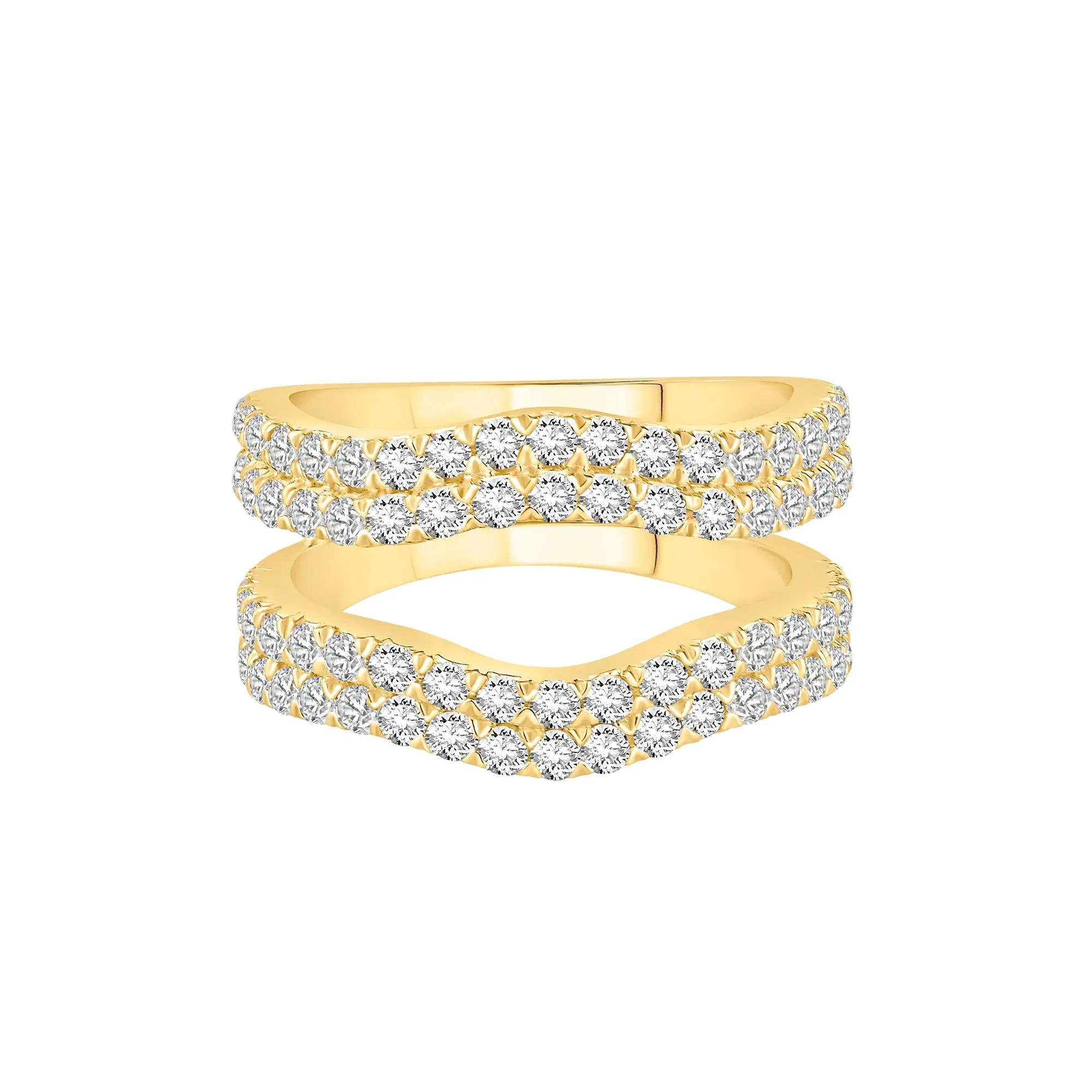 1/2 CT. Tw. Lab Grown Diamond Ring Insert 14K Yellow Gold Round Brilliant Cut Size 5