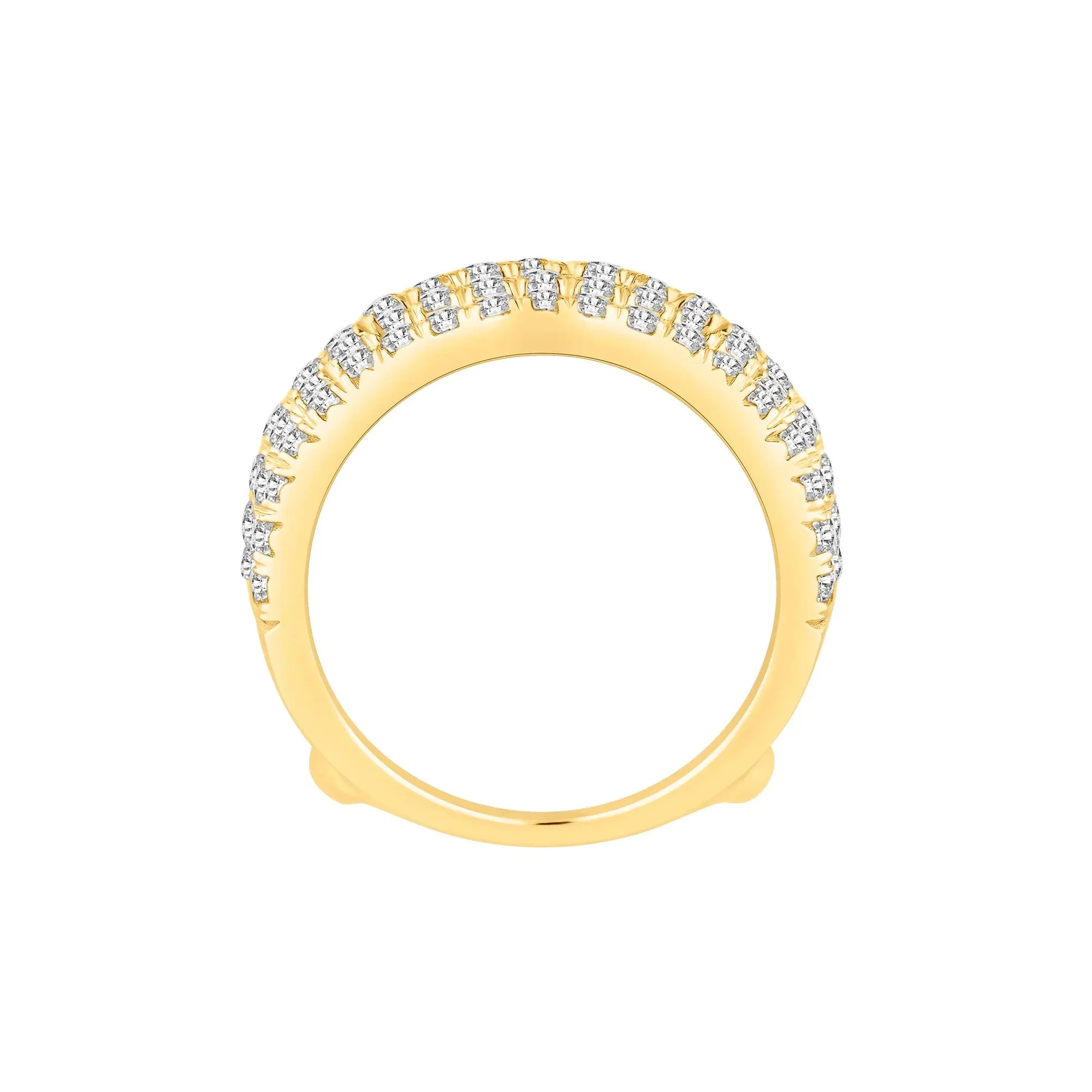 1/2 CT. Tw. Lab Grown Diamond Ring Insert 14K Yellow Gold Round Brilliant Cut Size 6.5 - Image 2