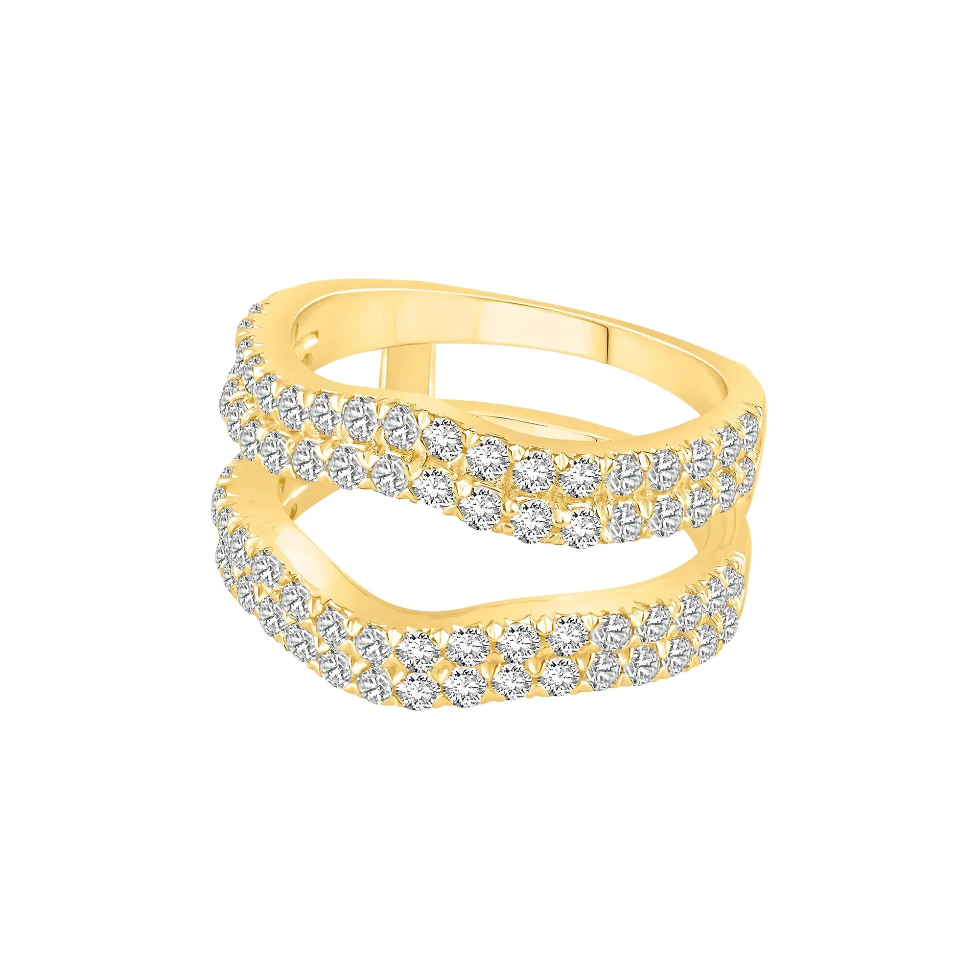 1/2 CT. Tw. Lab Grown Diamond Ring Insert 14K Yellow Gold Round Brilliant Cut Size 8.5 - Image 4