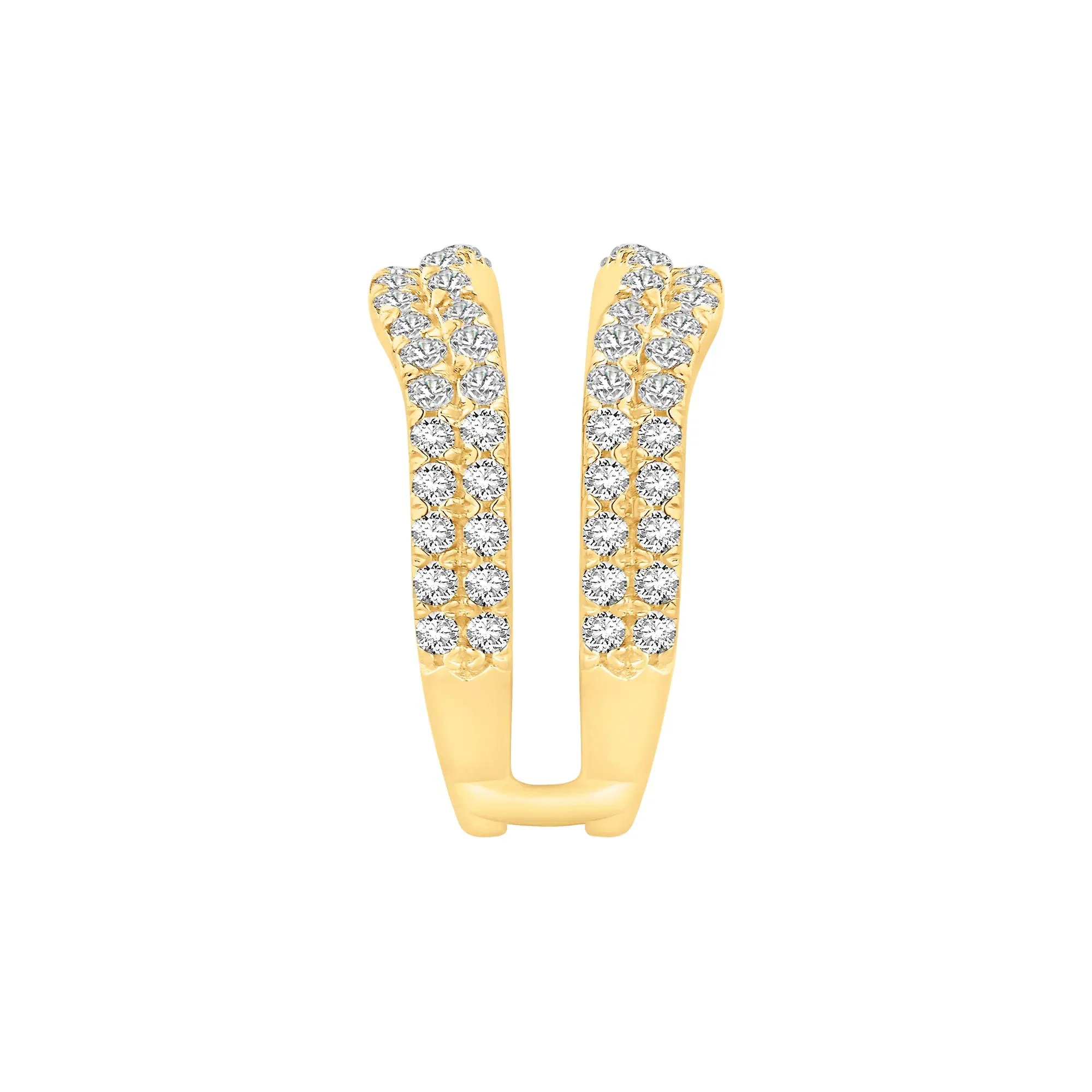 1/2 CT. Tw. Lab Grown Diamond Ring Insert 14K Yellow Gold Round Brilliant Cut Size 9 - Image 3