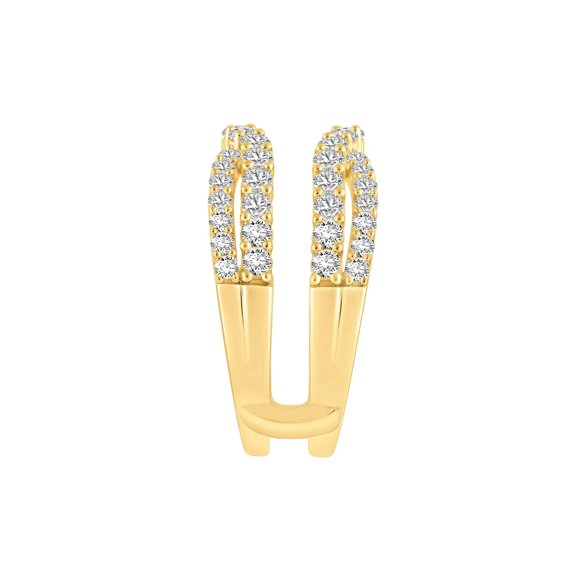 1/4 CT. Tw. Lab Grown Diamond Ring Insert 14K Yellow Gold Round Brilliant Cut Size 7 - Image 3
