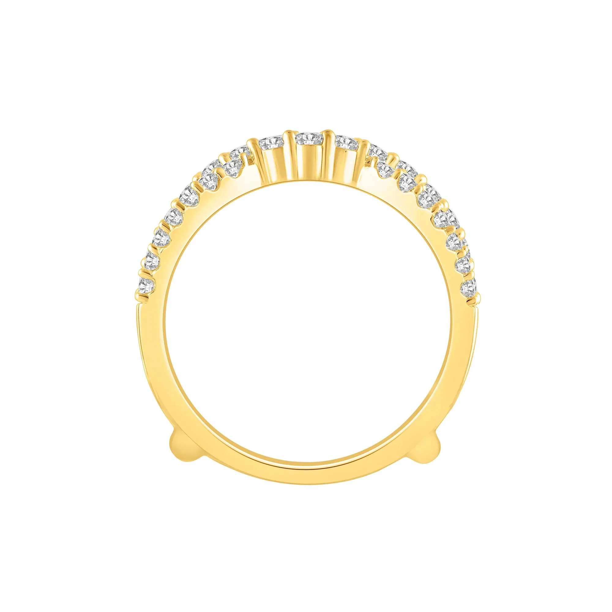 1/4 CT. Tw. Lab Grown Diamond Ring Insert 14K Yellow Gold Round Brilliant Cut Size 8 - Image 2