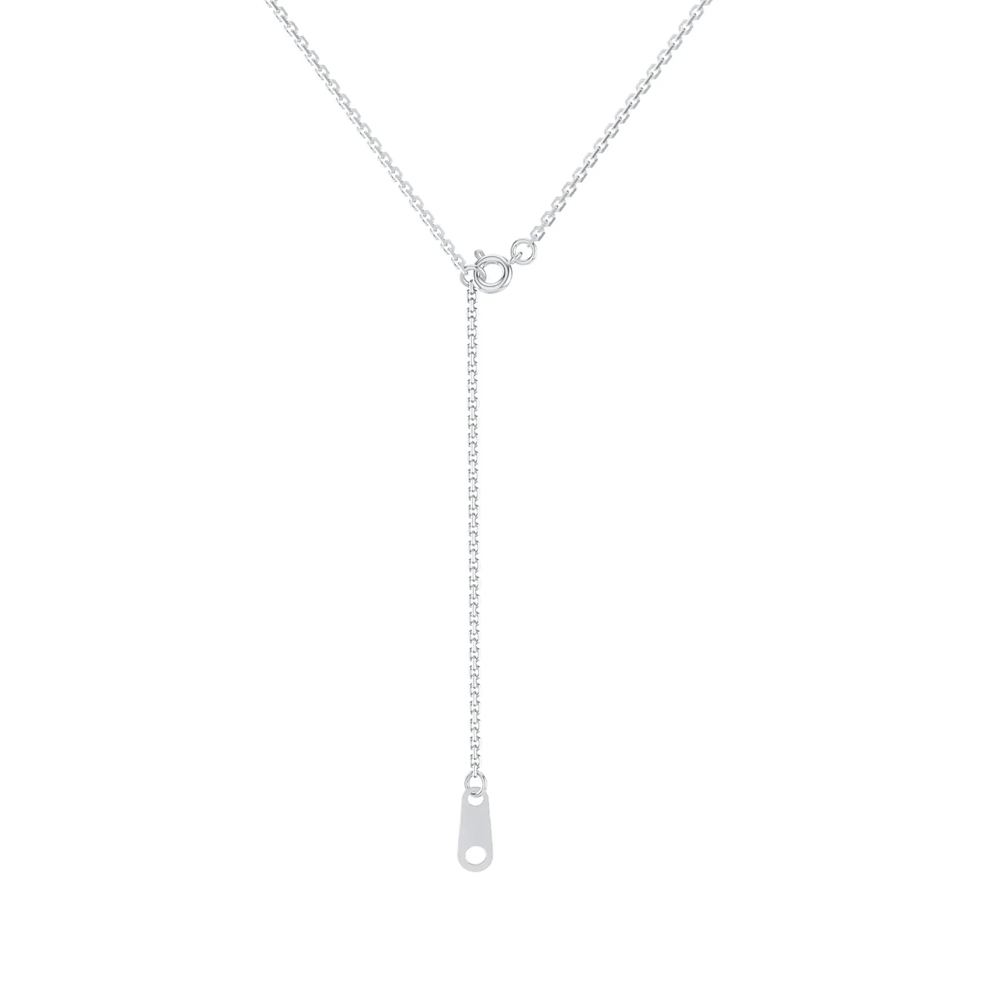 3/4 CT. Tw. Lab Grown Diamond Illusion Pendant Necklace 10K White Gold ( ) Size 18" - Image 3