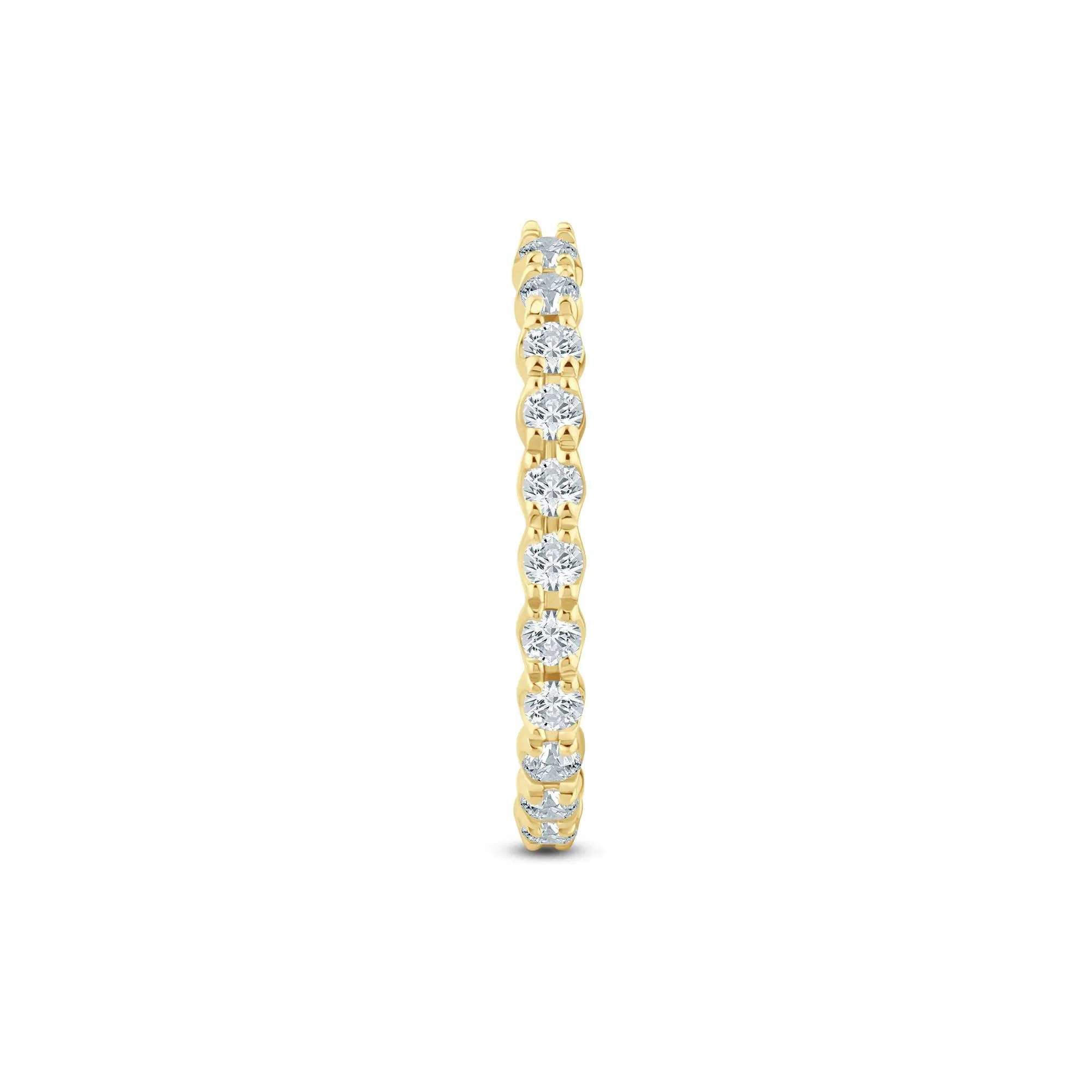 5/8 CT. Tw. Lab Grown Diamond Open Anniversary Band Ring 14K Yellow Gold Round Brilliant Cut Size 5 2mm - Image 3