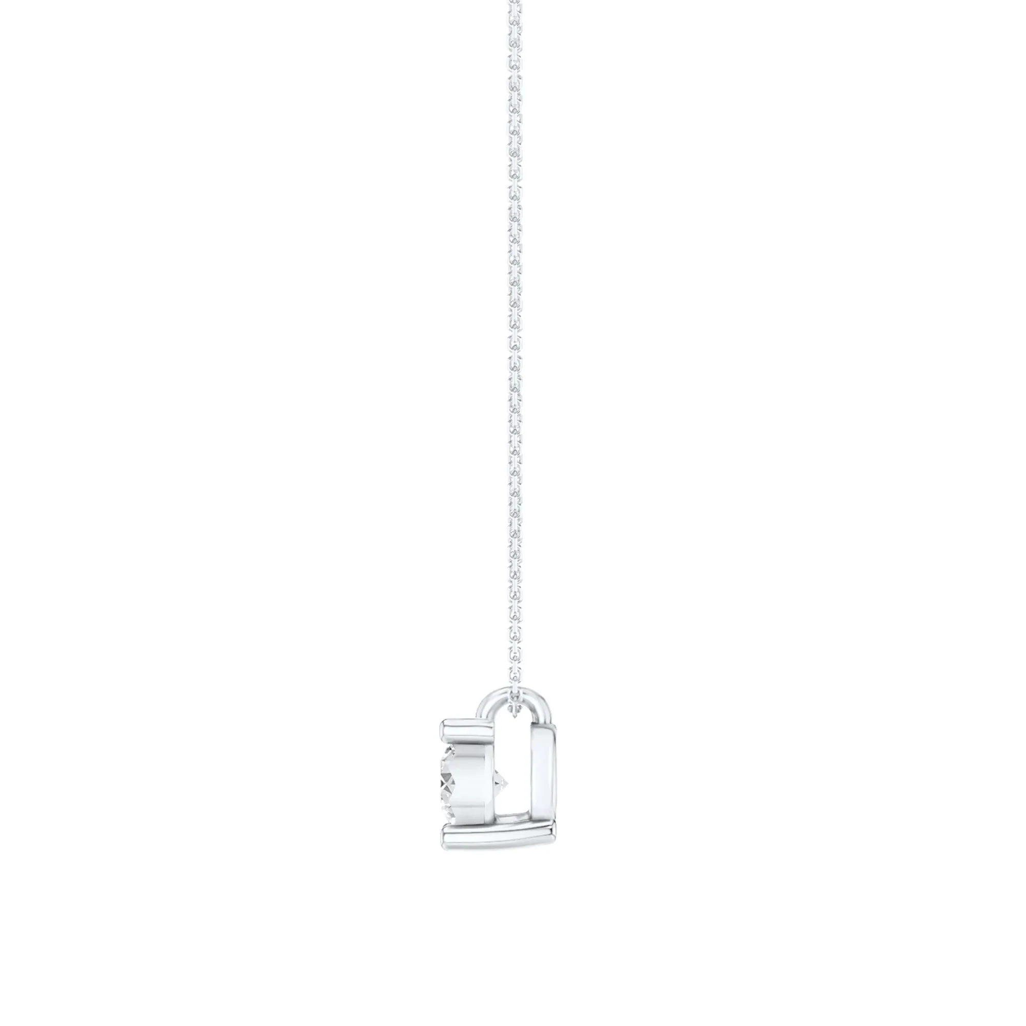 1/2 CT. Tw. Lab Grown Diamond Illusion Pendant Necklace 10K White Gold ( ) Size 18" - Image 2