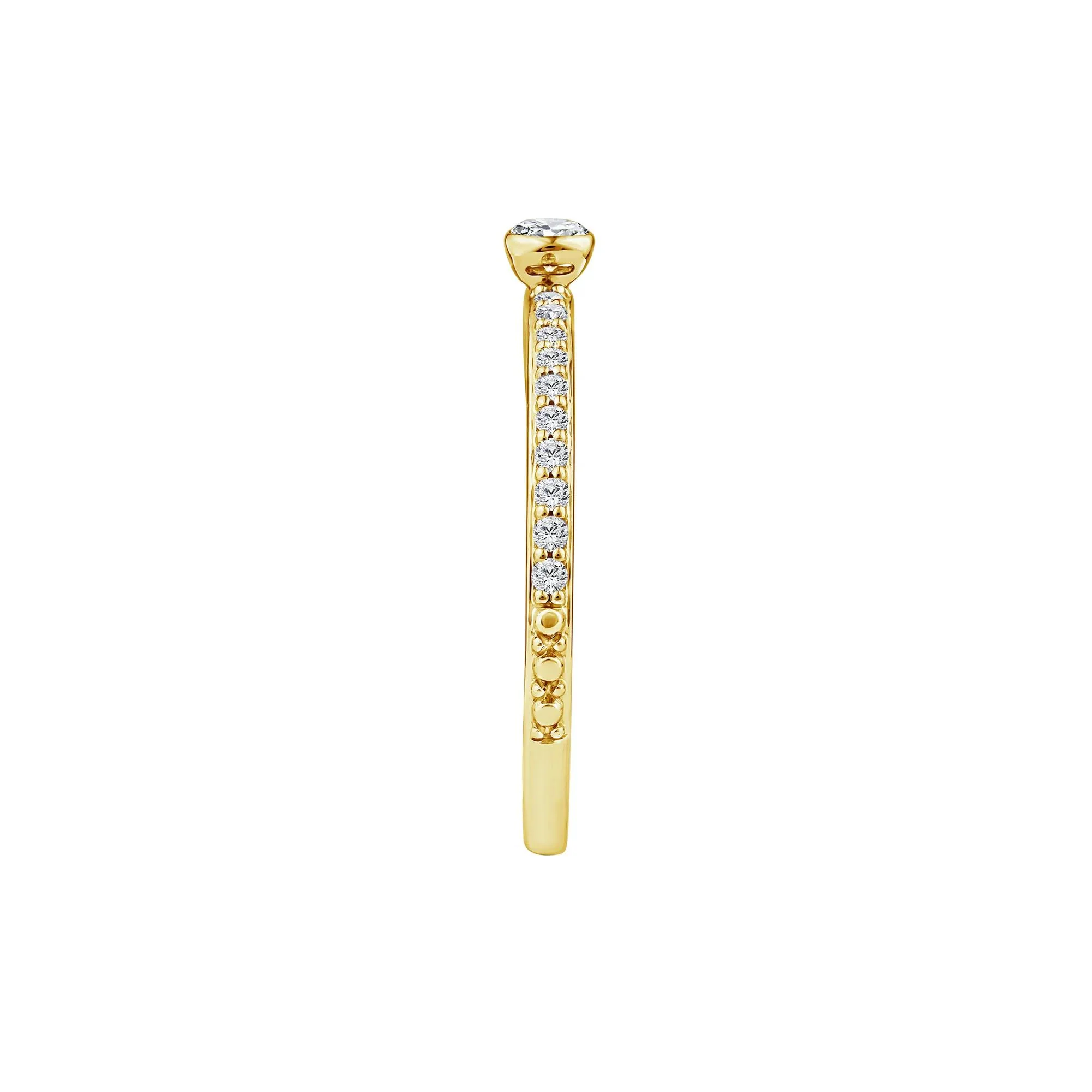 1/4 CT. Tw. Diamond Ring 10K Yellow Gold Size 7 1.5mm - Image 2