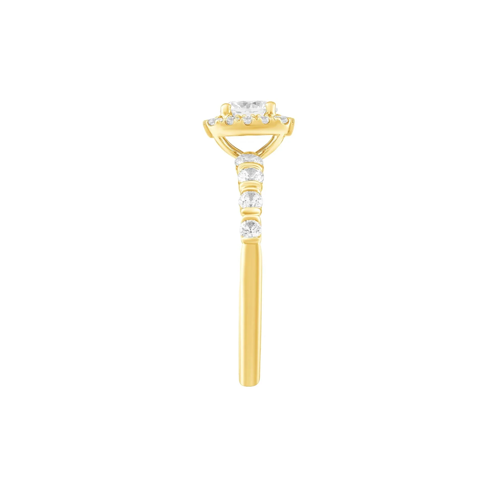 1 CT. Tw. Diamond Engagement Ring 14K Yellow Gold Size 9 - Image 2