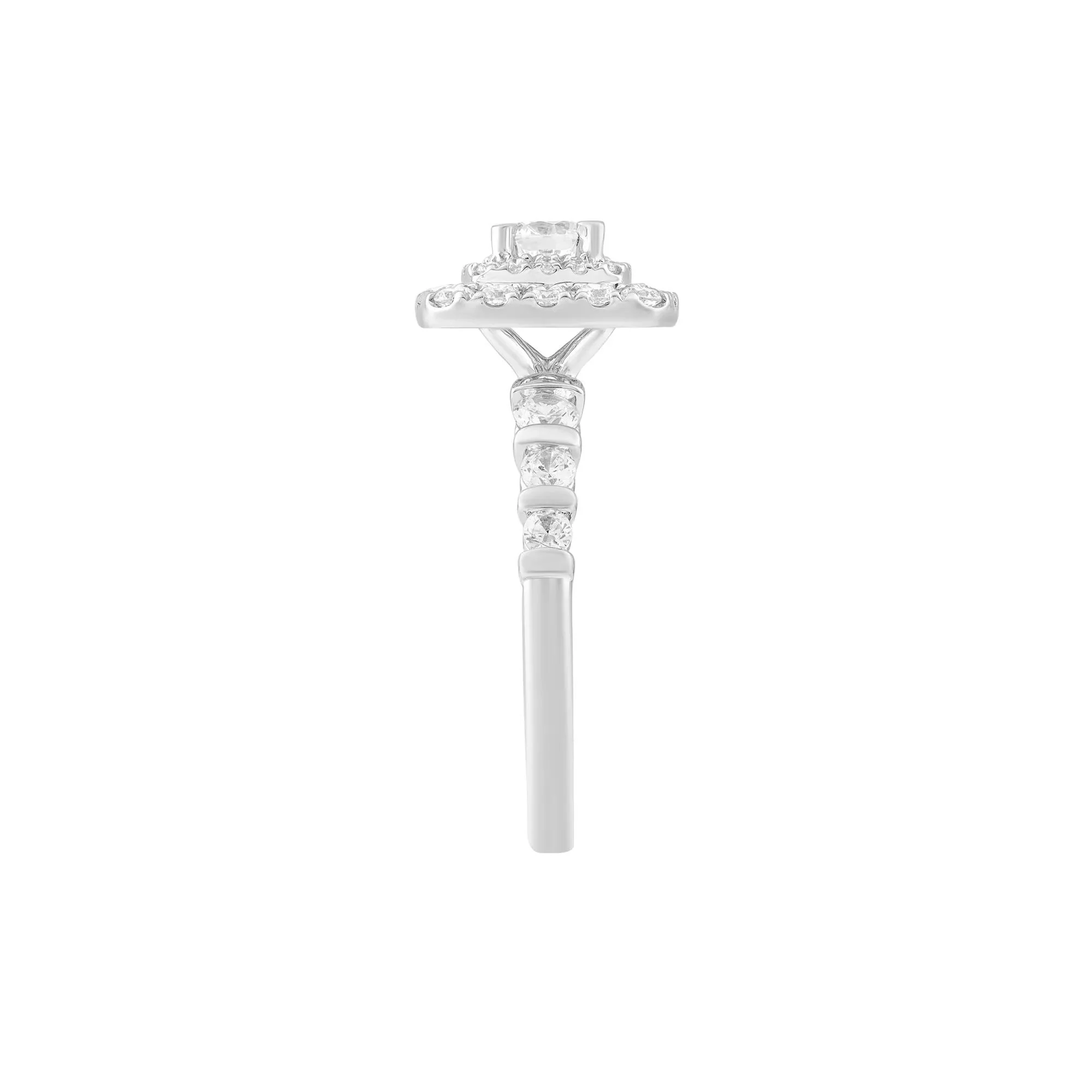 1/4 CT. Tw. Diamond Engagement Ring 14K White Gold Size 6 - Image 2