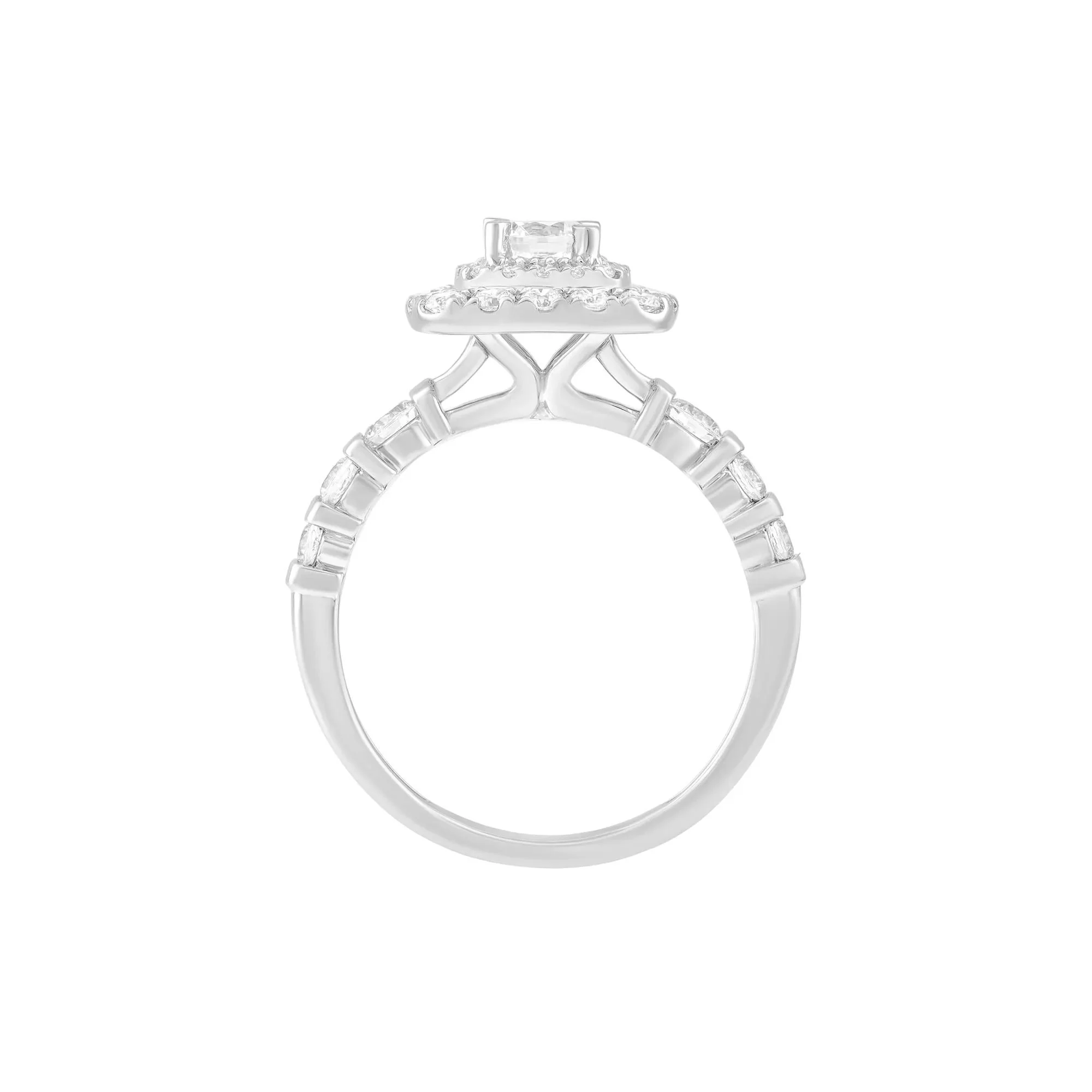 1/4 CT. Tw. Diamond Engagement Ring 14K White Gold Size 8 - Image 3