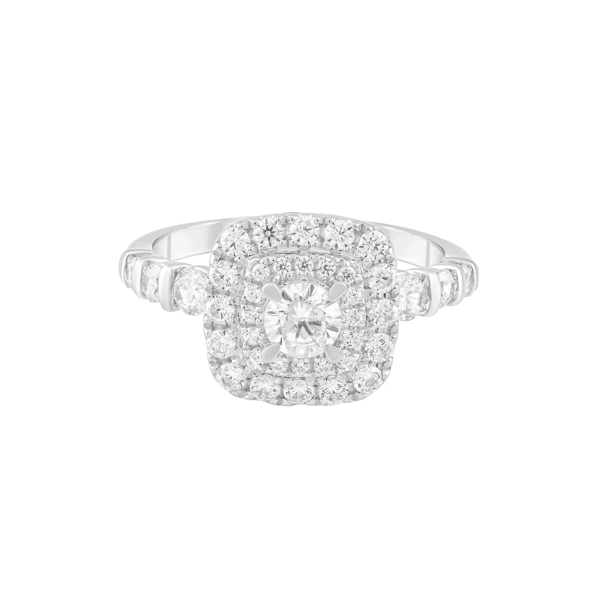 1/4 CT. Tw. Diamond Engagement Ring 14K White Gold Size 8.5