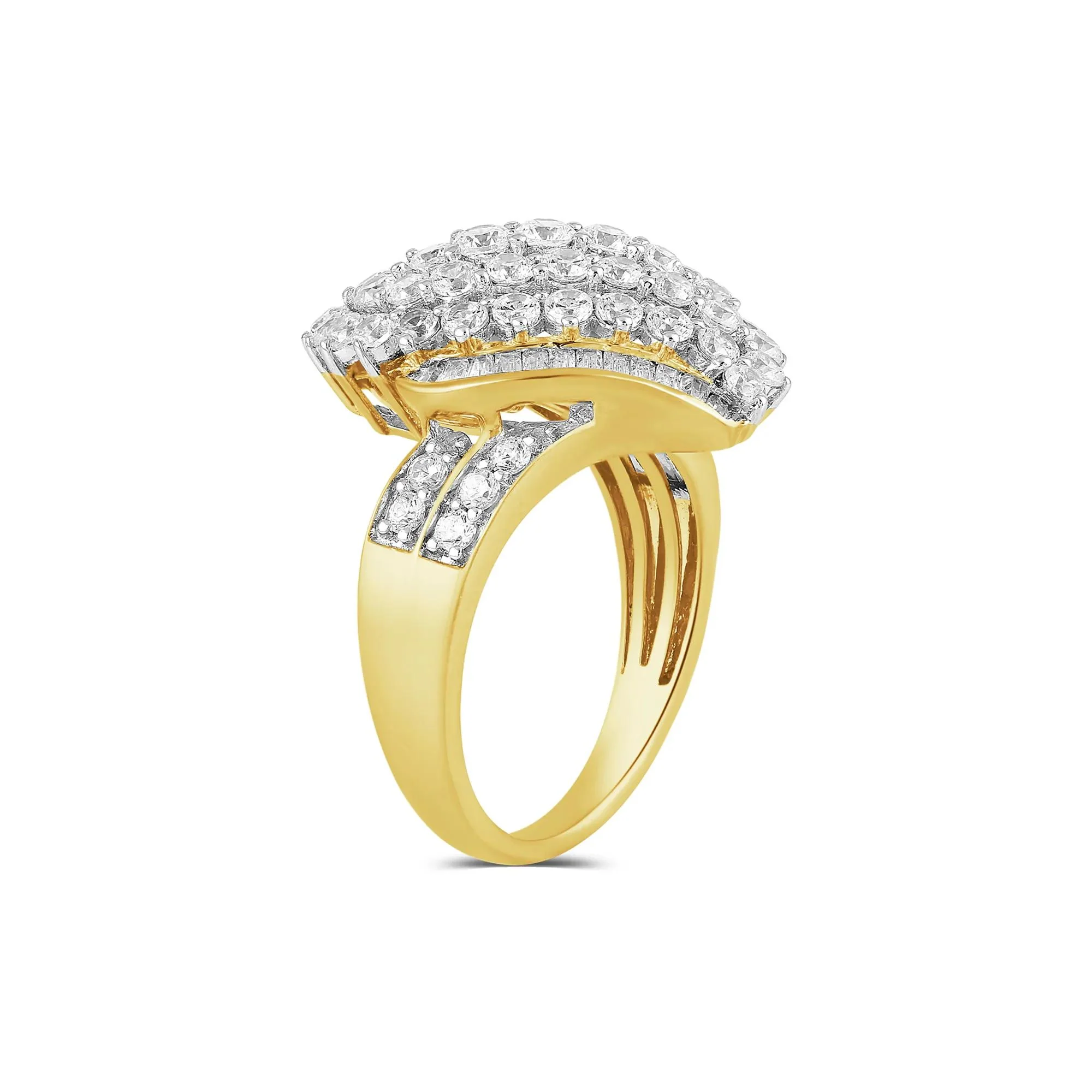 2 CT. Tw. Lab Grown Diamond Ring 10K Yellow Gold Size 8 - Image 3