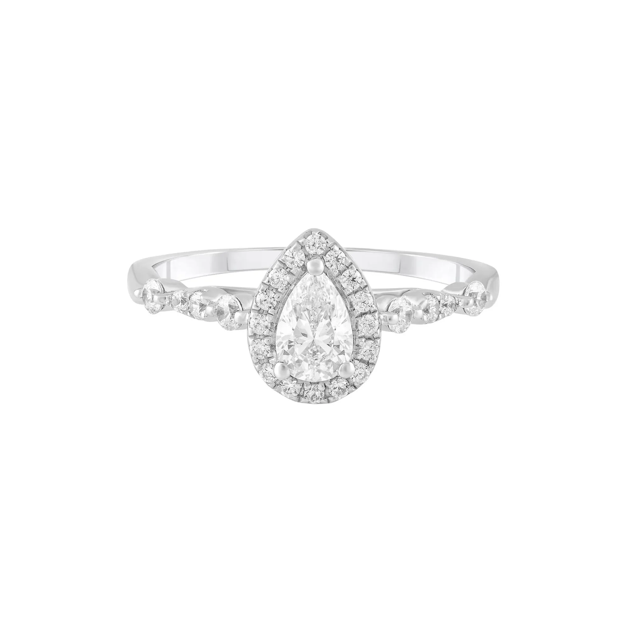 3/4 CT. Tw. Diamond Engagement Ring Platinum White Size 9