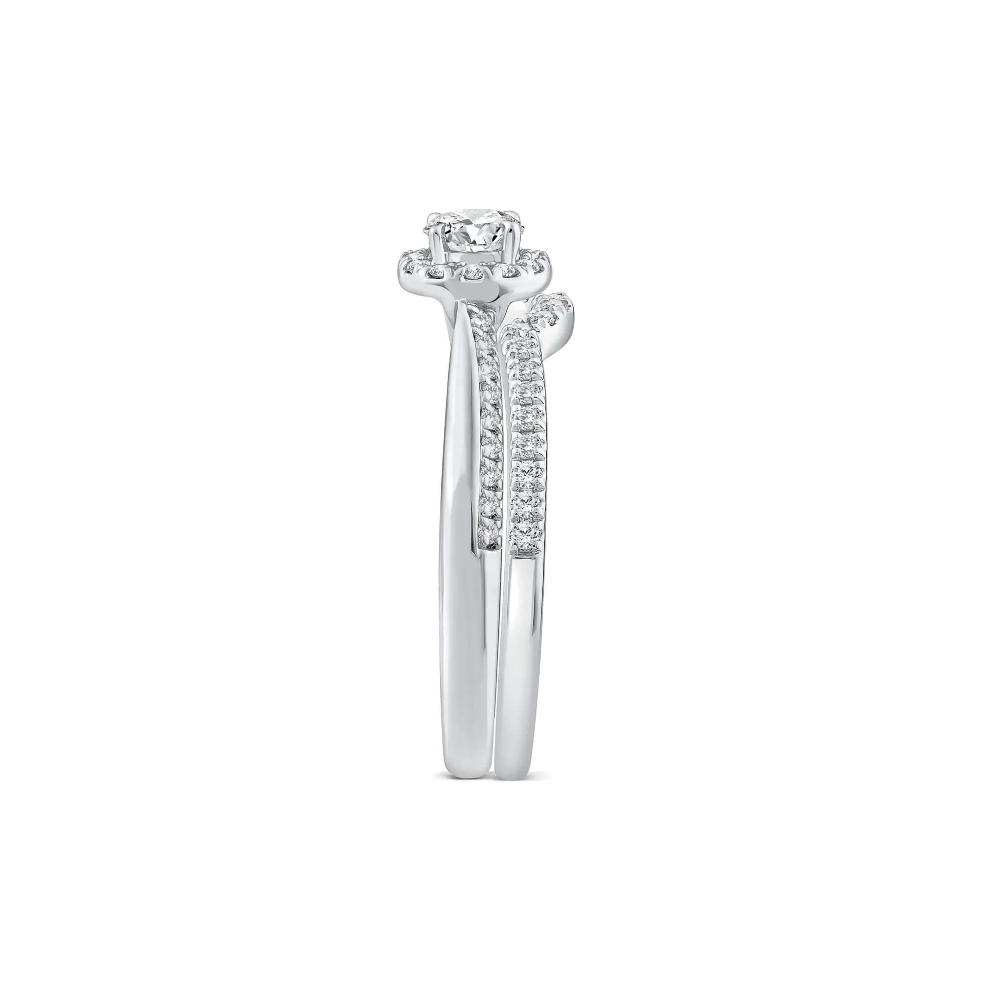 5/8 CT. Tw. Diamond Engagement Ring 10K White Gold Size 8 2mm - Image 2