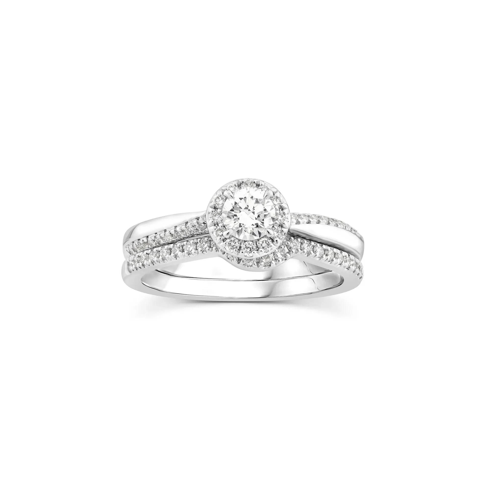 5/8 CT. Tw. Diamond Engagement Ring 10K White Gold Size 8.5 2mm - Image 3