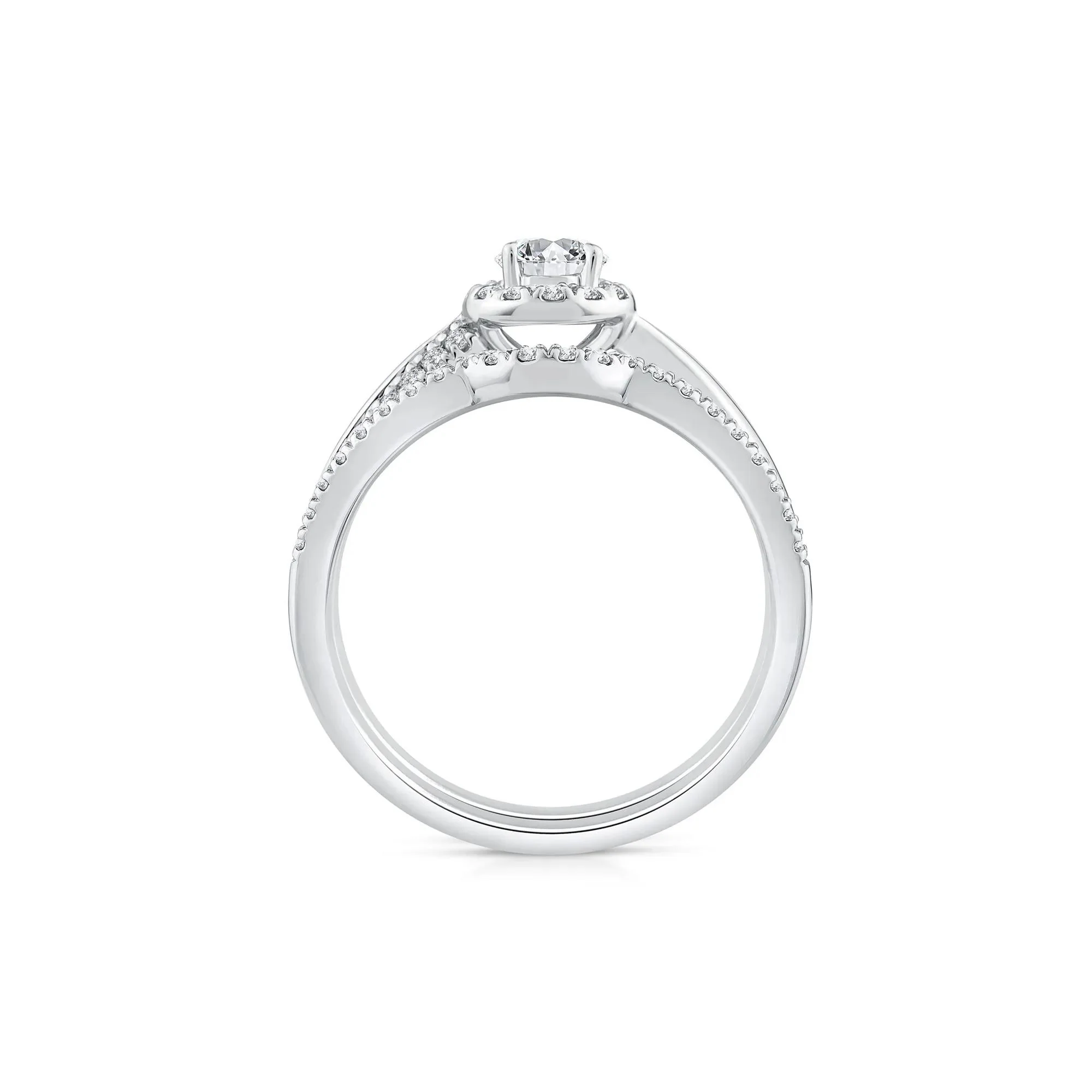 5/8 CT. Tw. Diamond Engagement Ring 10K White Gold Size 9 2mm