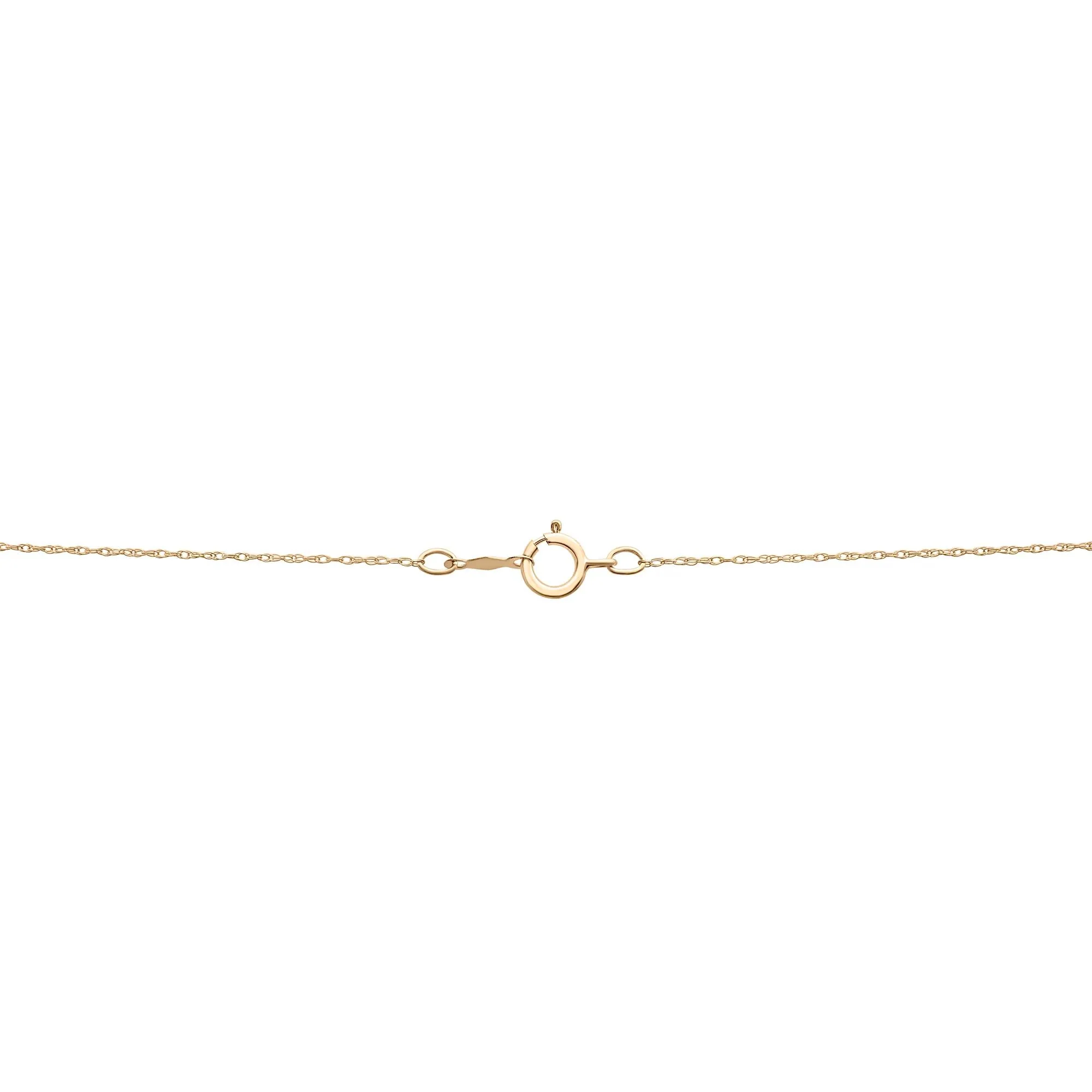 1/10 CT. Tw. Diamond Key Pendant Necklace 10K Yellow Gold Size 18" - Image 4