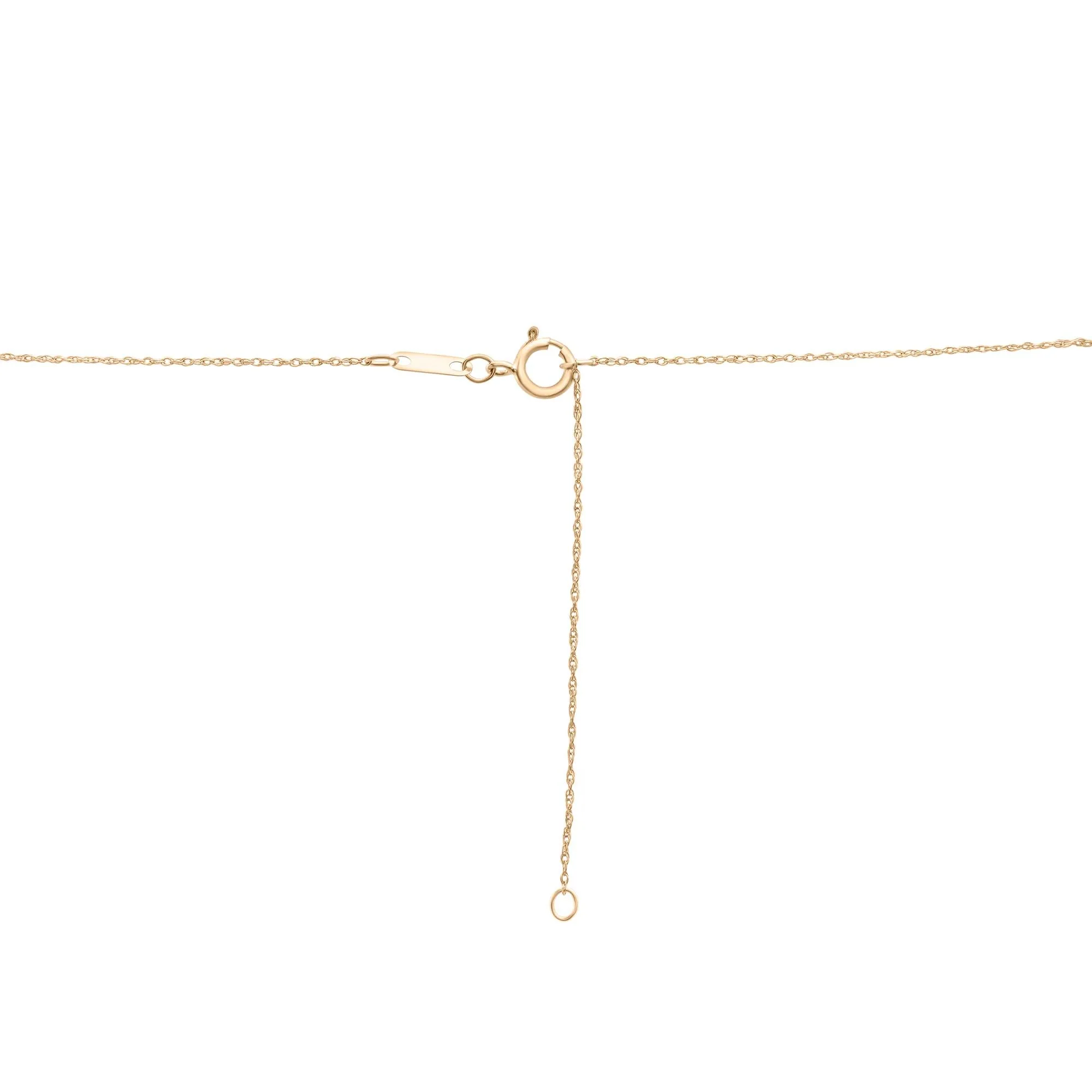 Blue Topaz Pendant Necklace 10K Yellow Gold Size 18" - Image 3
