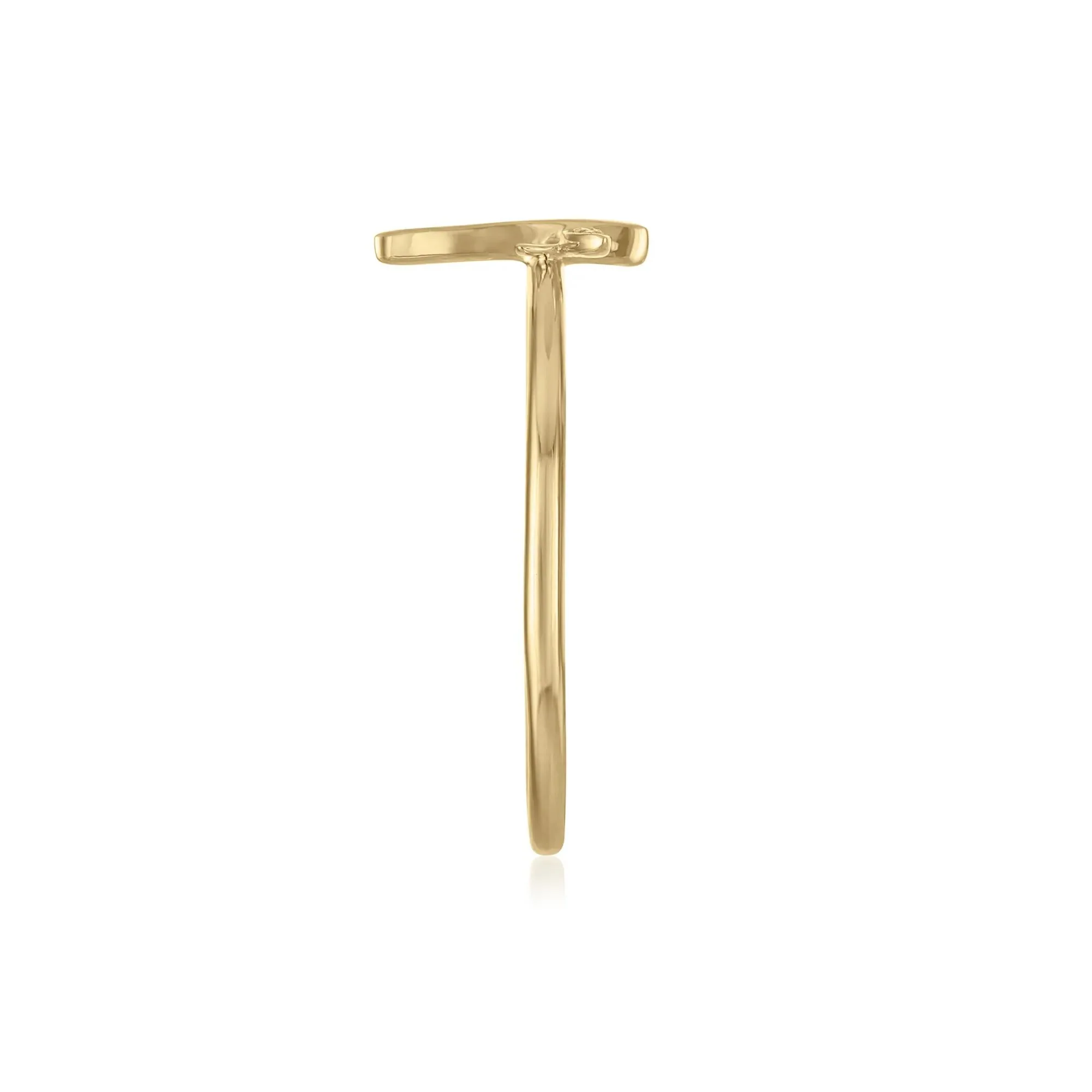 Diamond Accent Dragonfly Ring 10K Yellow Gold Size 7 1.5mm - Image 3