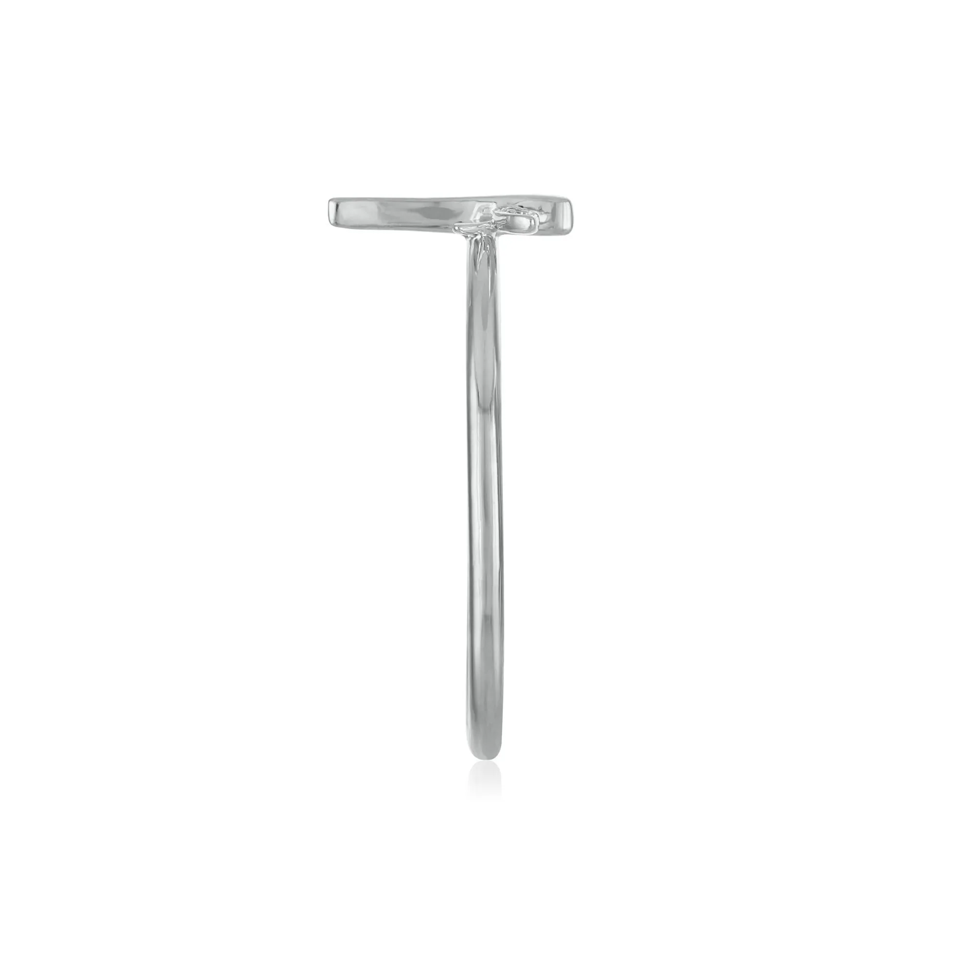 Diamond Accent Dragonfly Ring 10K White Gold Size 7 1.5mm - Image 3
