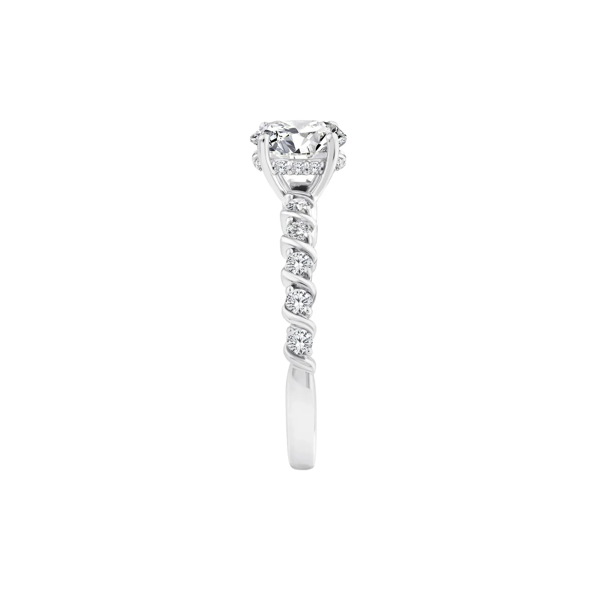 1 CT. Tw. Lab Grown Oval Diamond Engagement Ring 10K White Gold Size 7 - Image 3