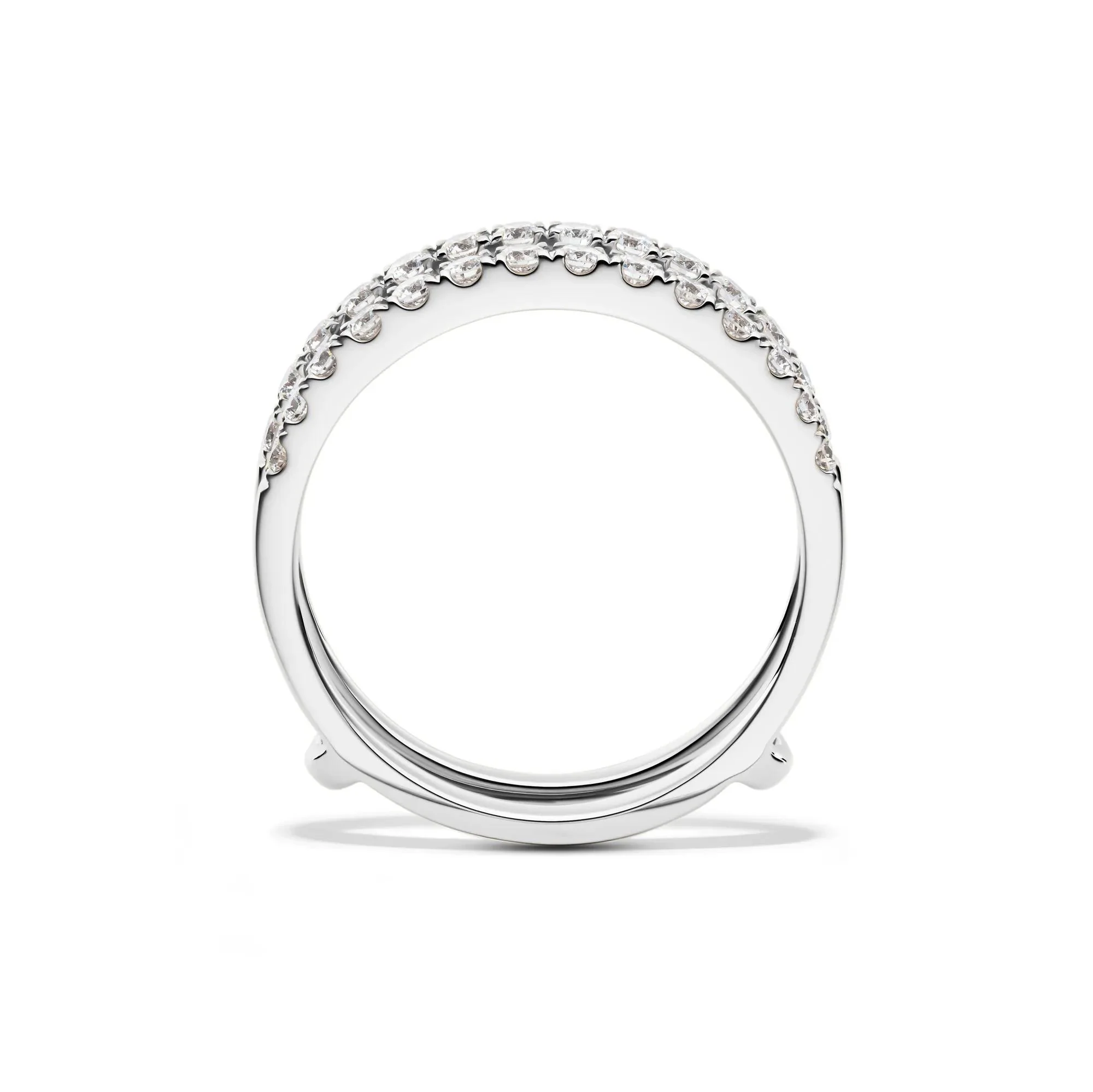 1/2 CT. Tw. Lab Grown Diamond Enhancer 14K White Gold Ring Size 9 1mm - Image 2