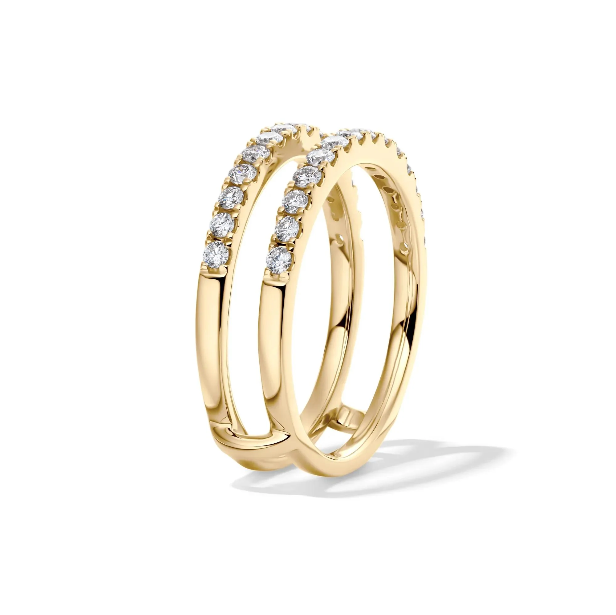 1/2 CT. Tw. Lab Grown Diamond Enhancer 14K Yellow Gold Ring Size 6.5 1mm - Image 3