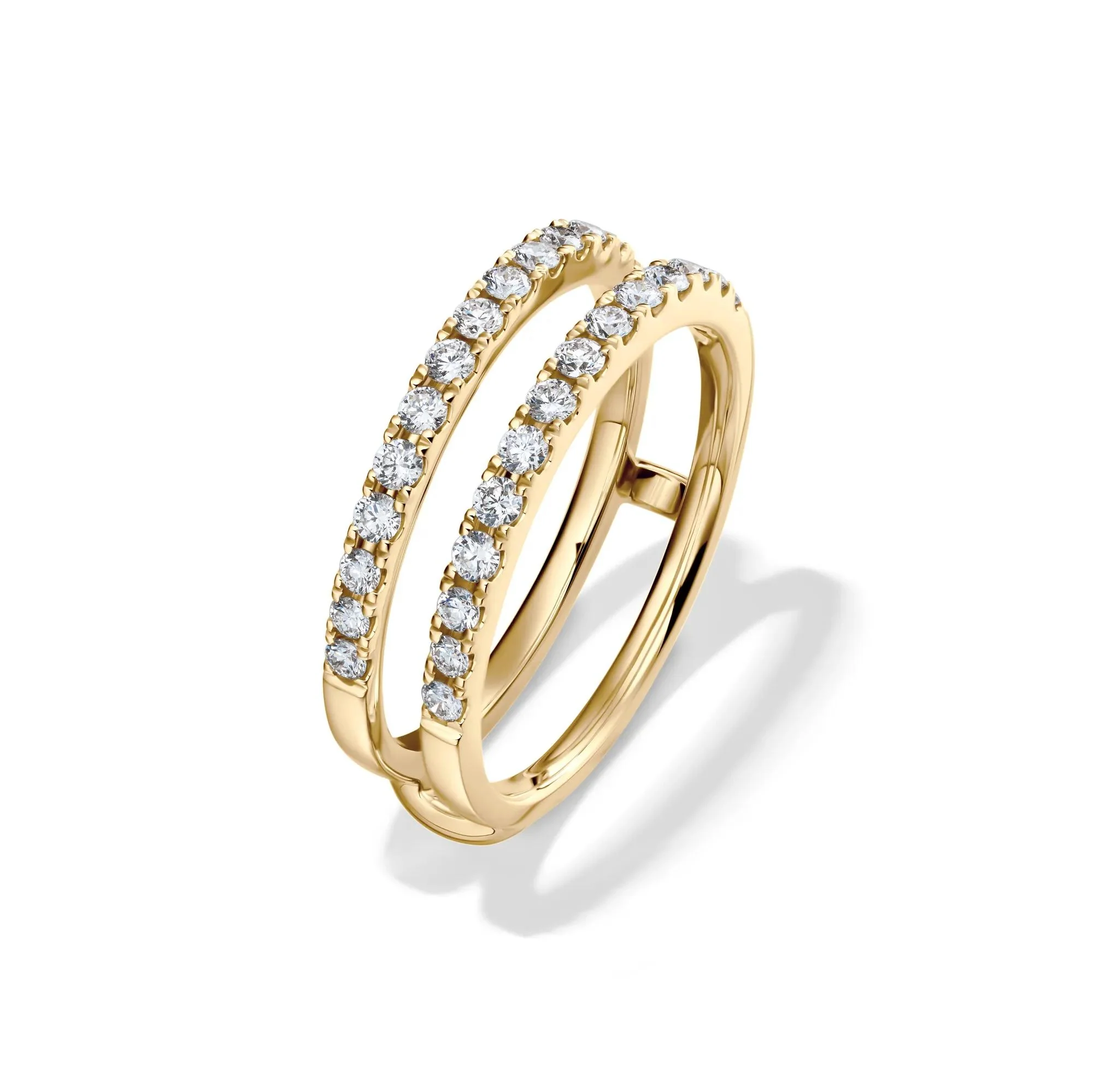 1/2 CT. Tw. Lab Grown Diamond Enhancer 14K Yellow Gold Ring Size 6.5 1mm - Image 4