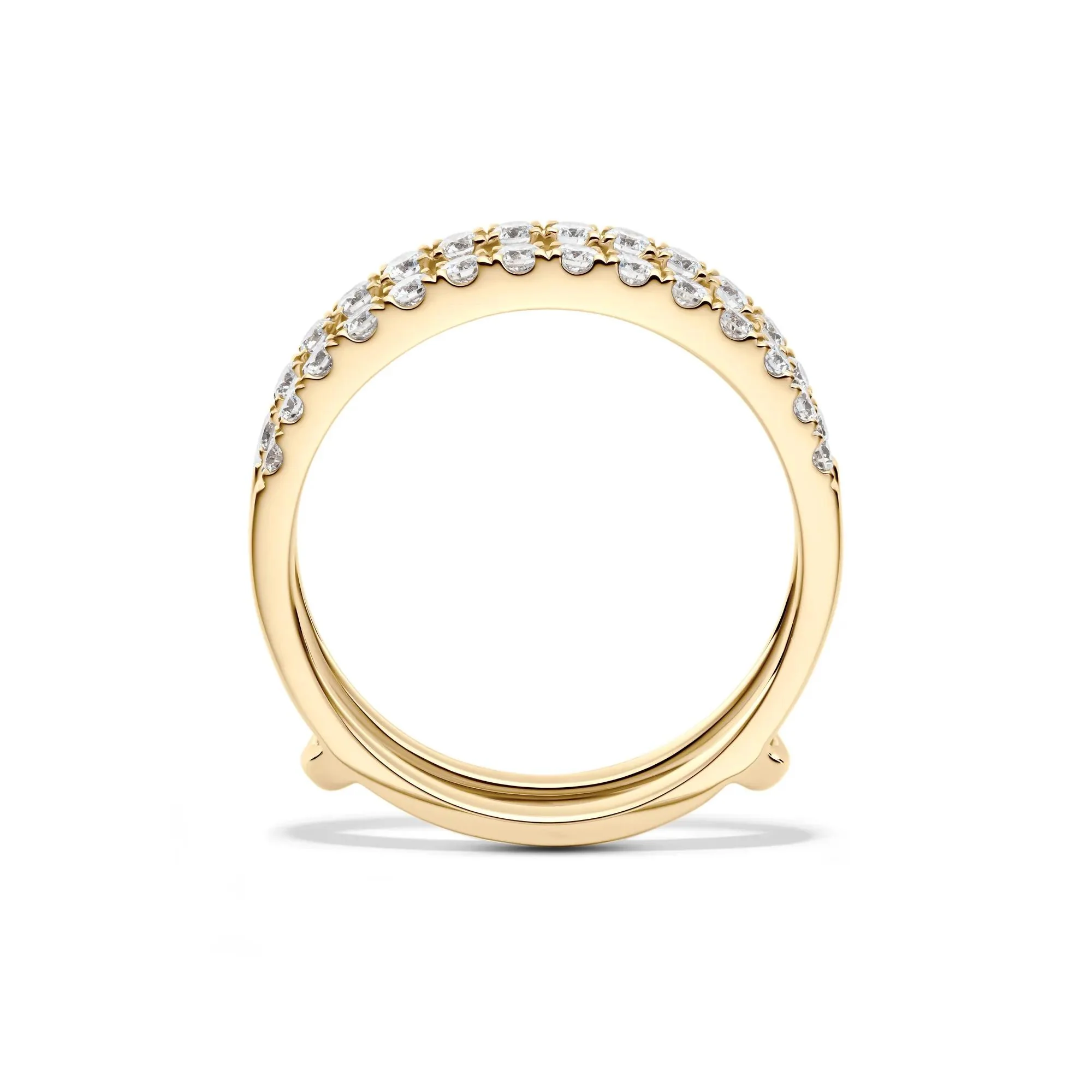 1/2 CT. Tw. Lab Grown Diamond Enhancer 14K Yellow Gold Ring Size 8.5 1mm - Image 2