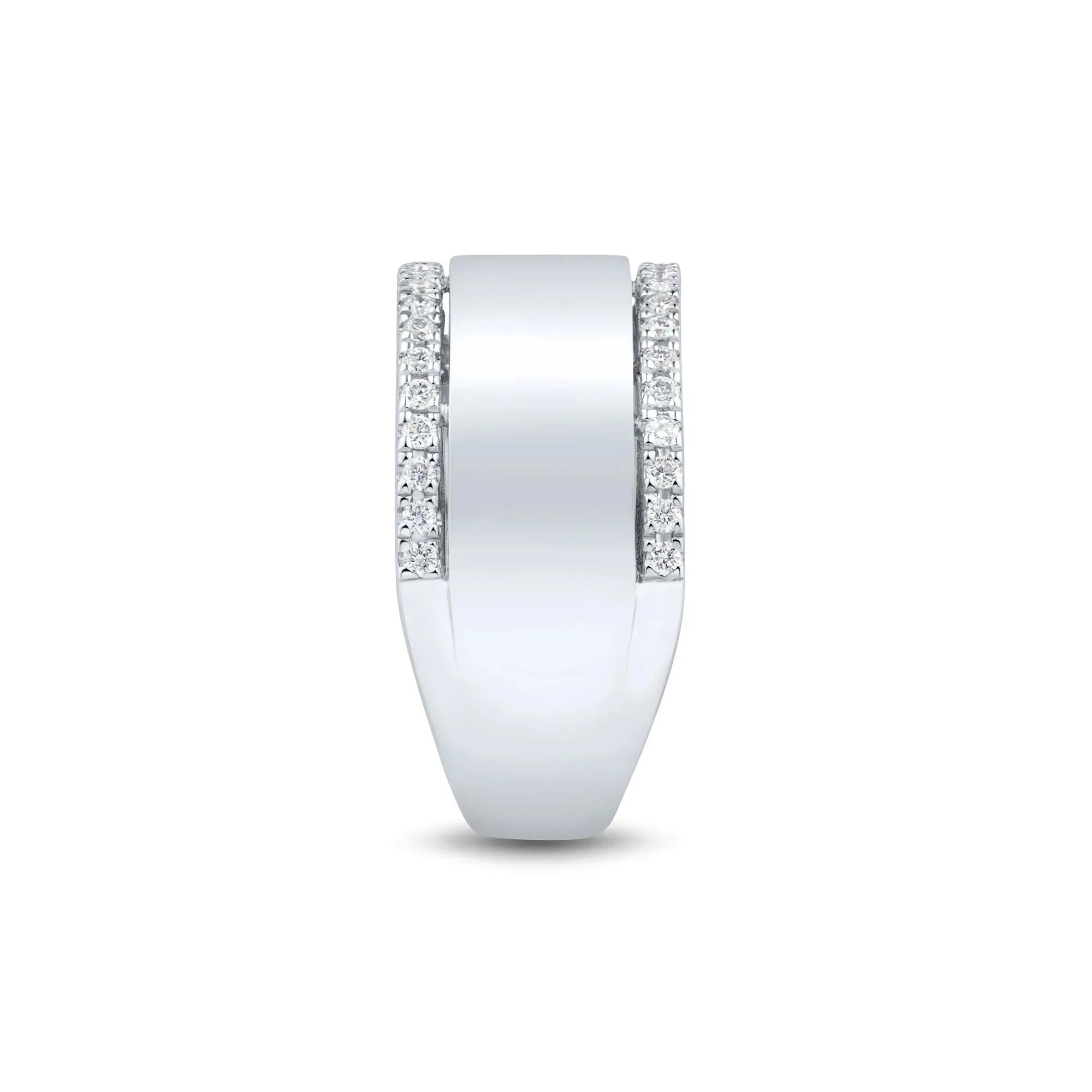 1/3 CT. Tw. Lab Grown Diamond High Polish Band Ring 10K White Gold Round Brilliant Cut Size 9 2mm - Image 3