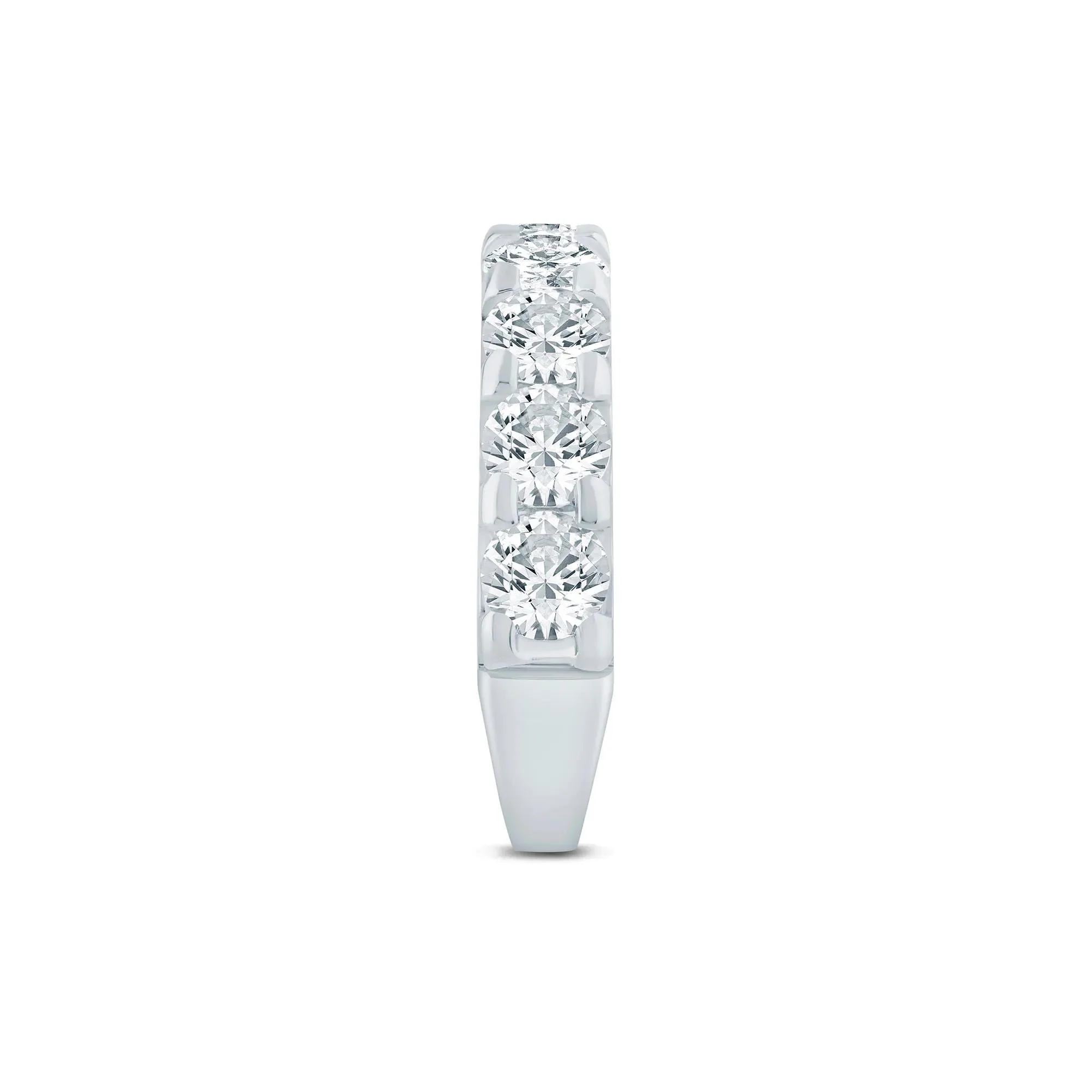 3 CT. Tw. Lab Grown Diamond Wedding Band Ring 14K White Gold Round Brilliant Cut Size 8.5 3mm - Image 3