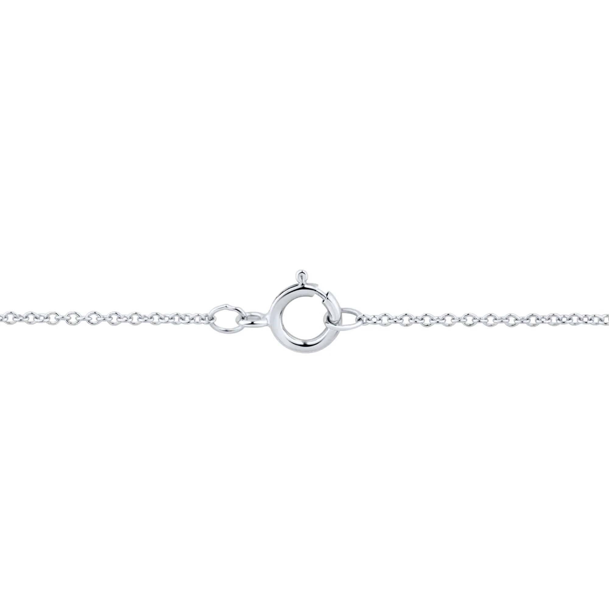 1/8 CT. Tw. Lab-Created Blue Sapphire and Lab Grown Diamond Pendant Necklace 10K White Gold Size 18" - Image 3