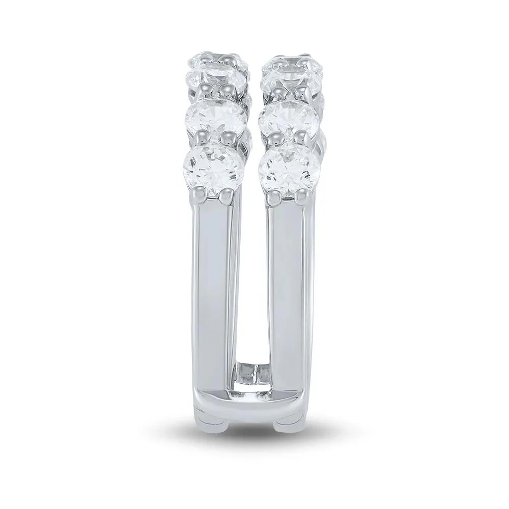 2 CT. Tw. Lab Grown Diamond Ring Enhancer 14K White Gold Round Brilliant Cut Size 7.5 1mm - Image 3