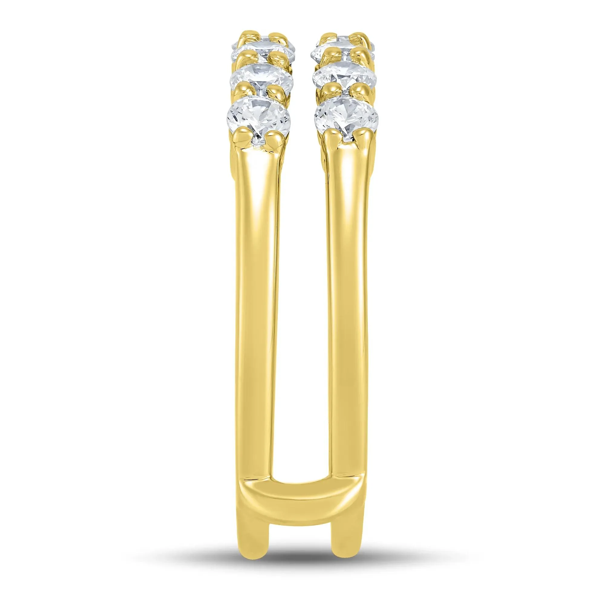 1 CT. Tw. Lab Grown Diamond Ring Enhancer 14K Yellow Gold Round Brilliant Cut Size 8.5 1mm - Image 3