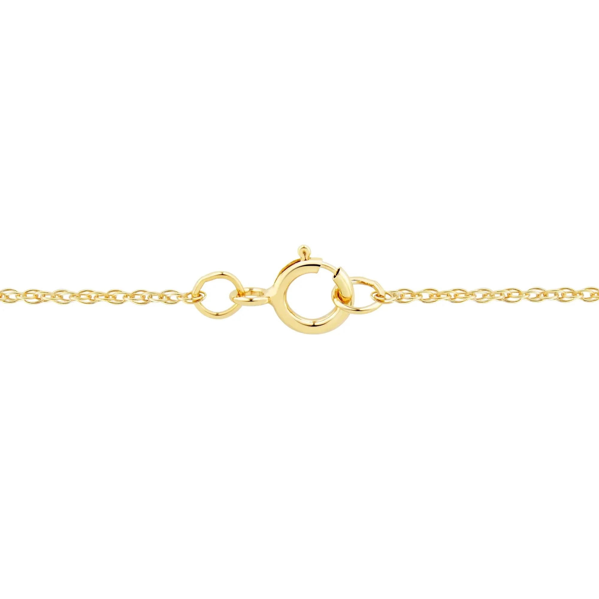 Green Amethyst and Diamond Pendant Necklace 10K Yellow Gold Size 18" - Image 3