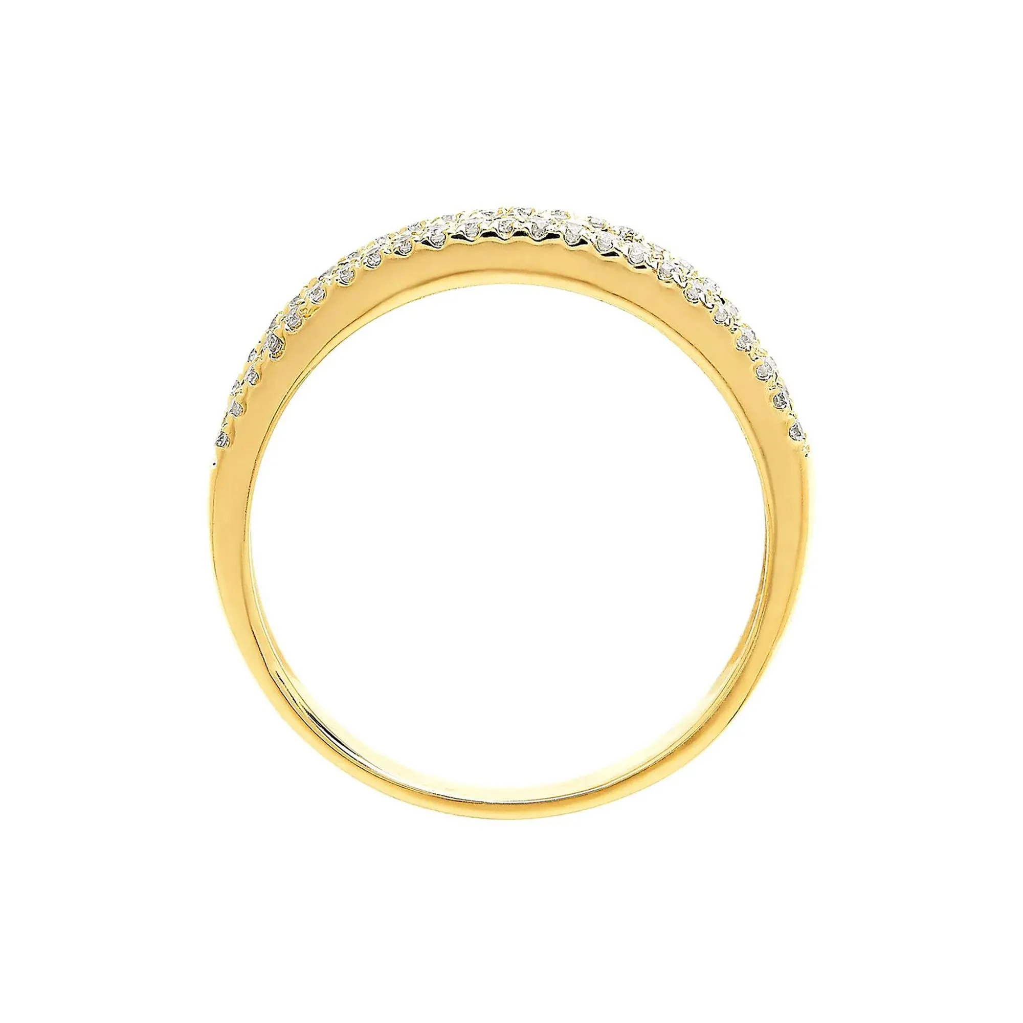 1/3 CT. Tw. Emerald & Diamond Ring 10K Yellow Gold Round Brilliant Cut Size 5.5 - Image 2