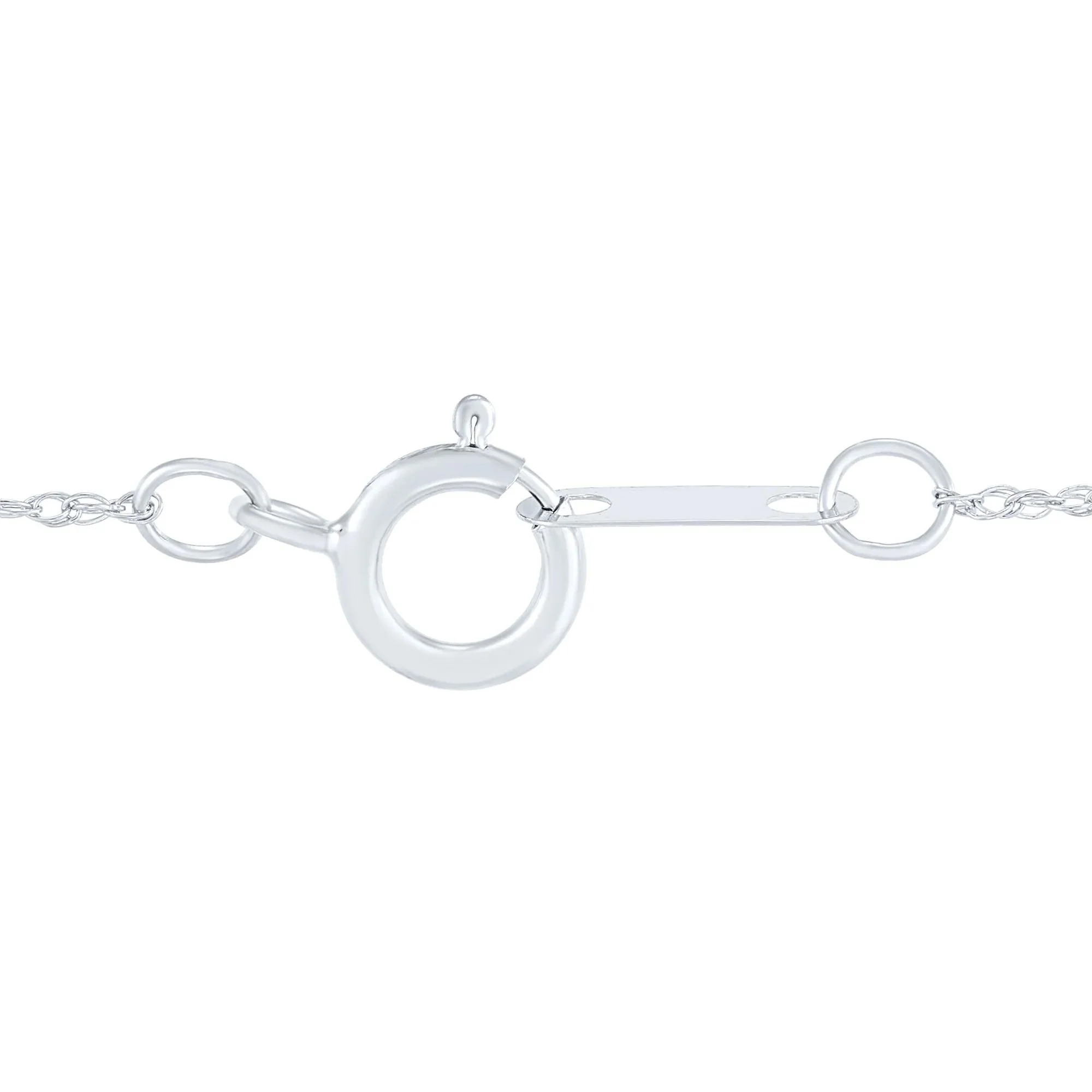 1/2 CT. Tw. Lab Grown Diamond Circle Pendant Necklace 10K White Gold Size 18" - Image 3