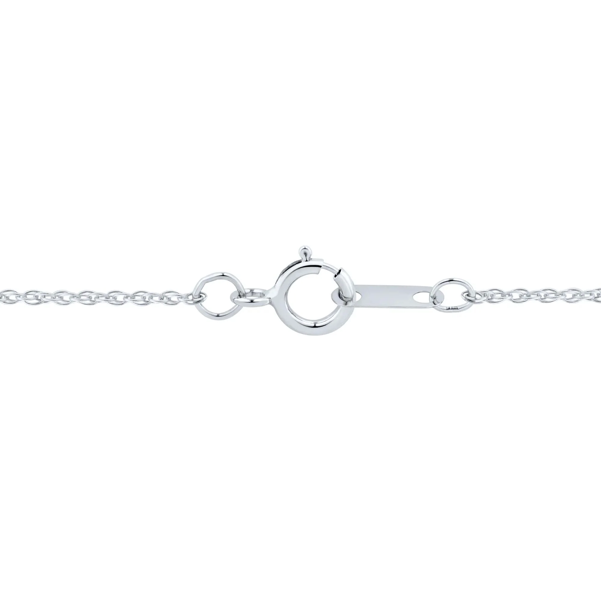 1/4 CT. Tw. Lab Grown Diamond Open Drop Pendant Necklace 10K White Gold Size 18" - Image 3