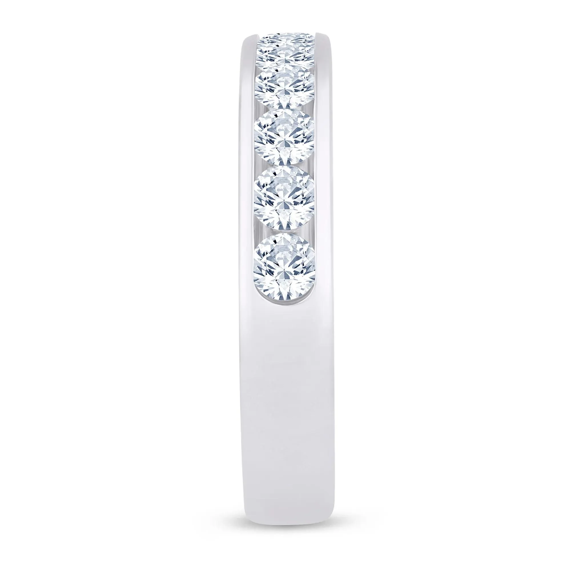 1 CT. Tw. Lab Grown Diamond Anniversary Band Ring Platinum White Size 6 3.5mm - Image 3