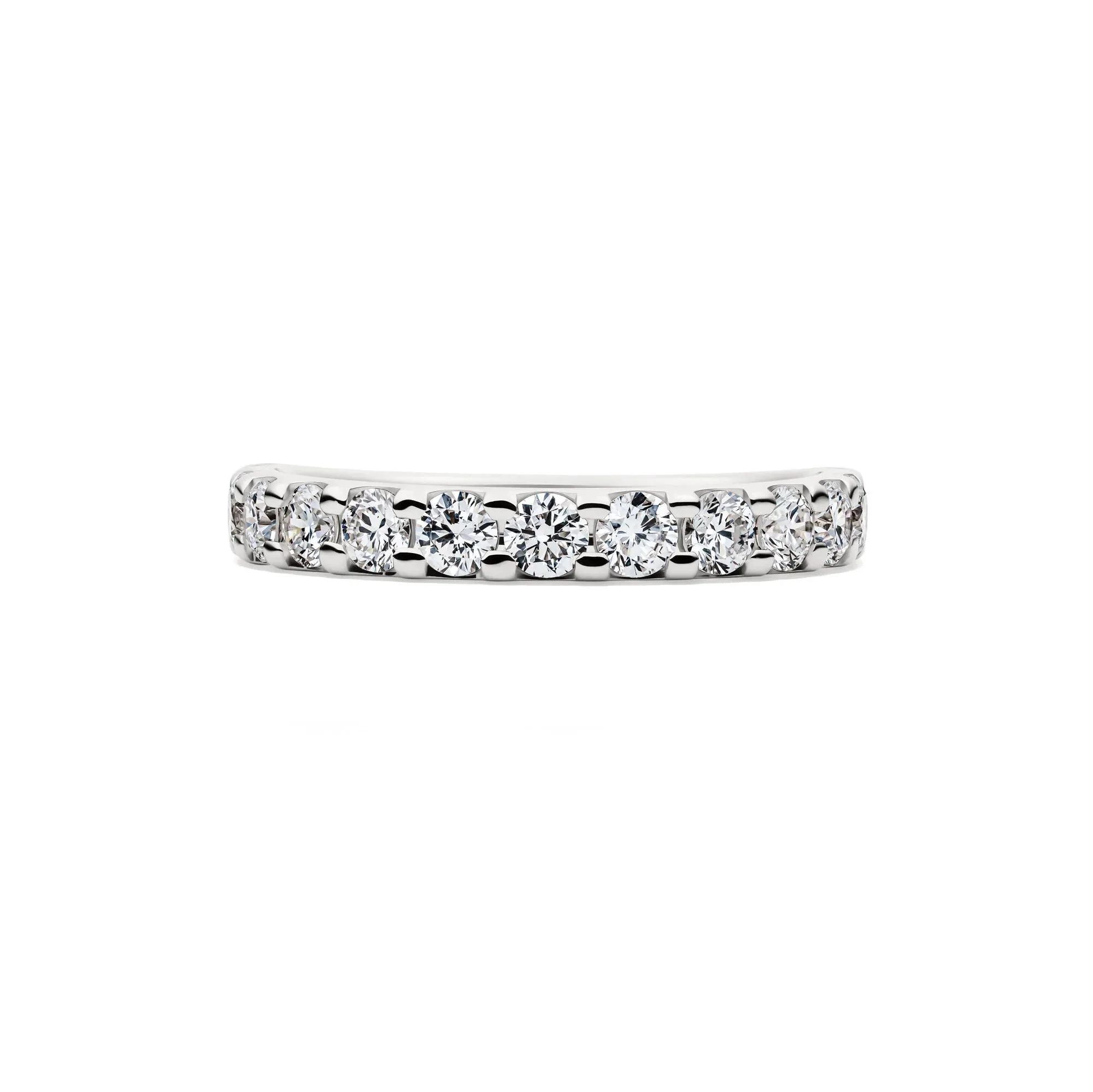 1 CT. Tw. Lab Grown Diamond Wedding Band Ring Platinum Round Brilliant Cut White Size 5.5 1.5mm