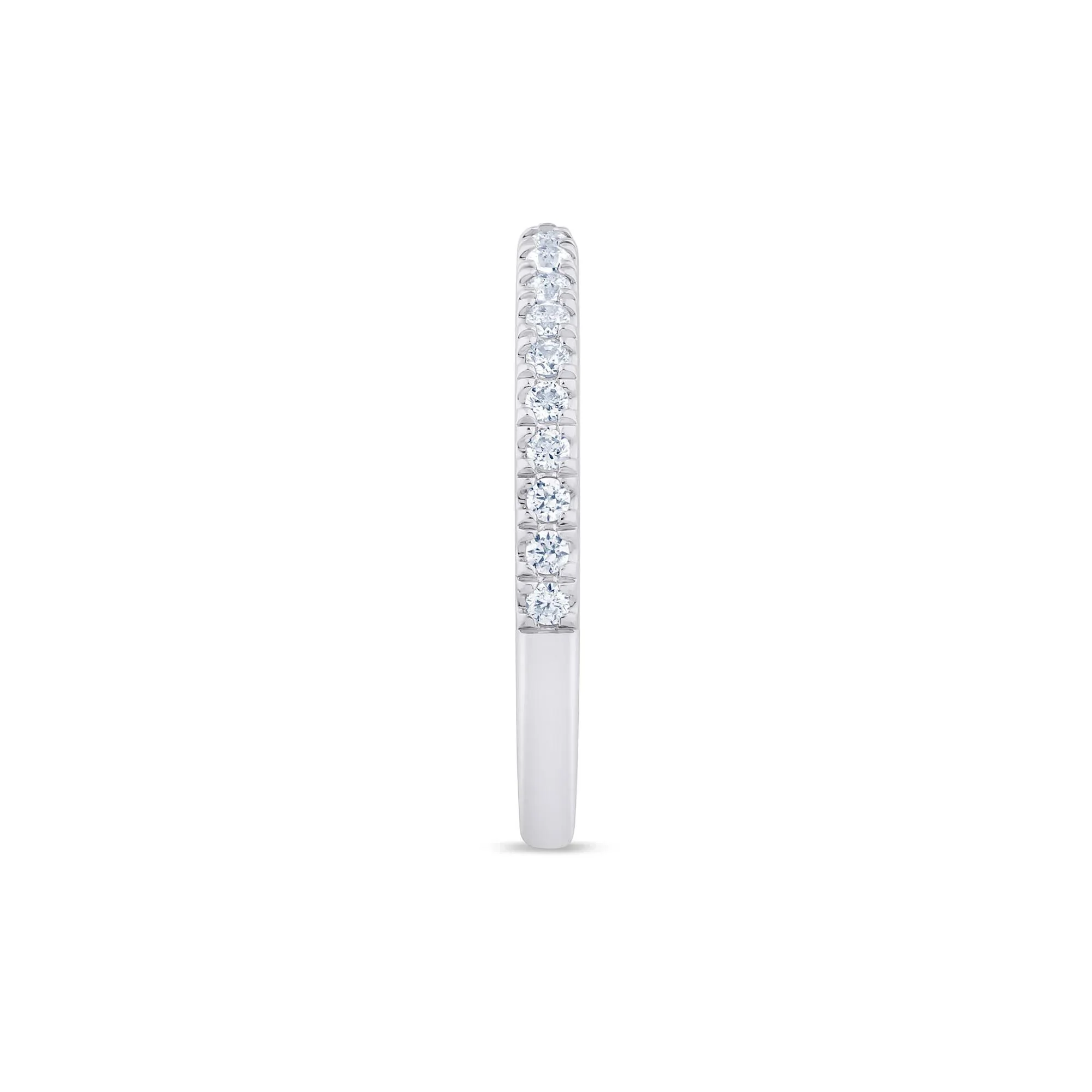 1/4 CT. Tw. Lab Grown Diamond Open Band Ring Platinum Round Brilliant Cut White Size 7.5 1.5mm - Image 3
